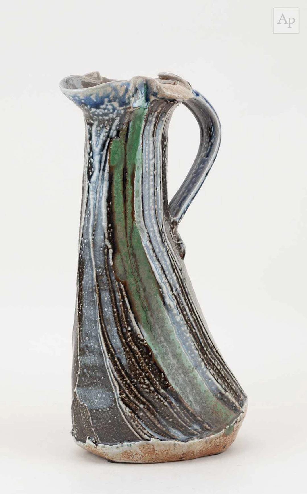 RUTHANNE TUDBALL (born 1948); a faceted soda glazed stoneware jug