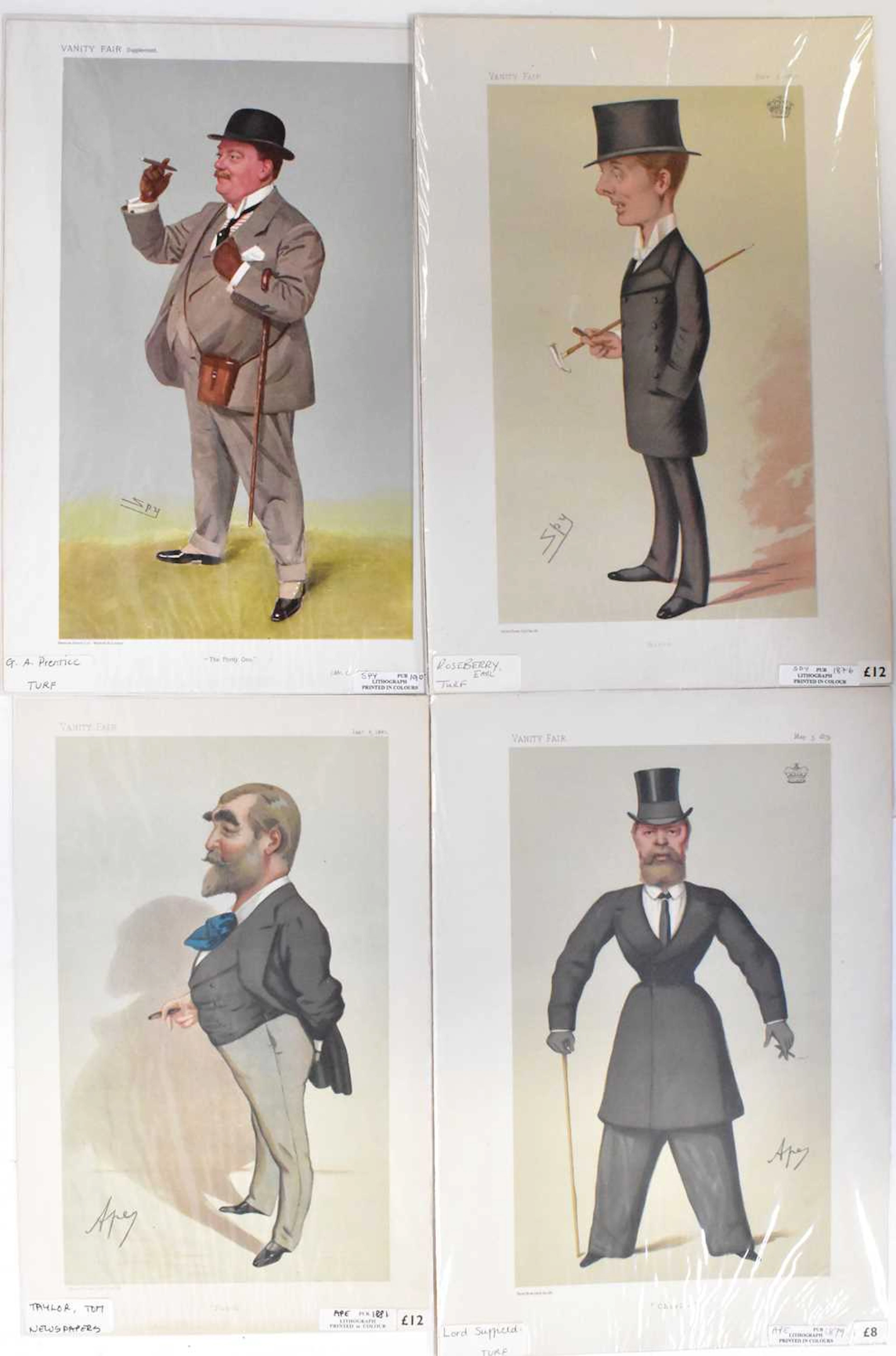 VANITY FAIR; a collection of caricatures of various popular figures of the day