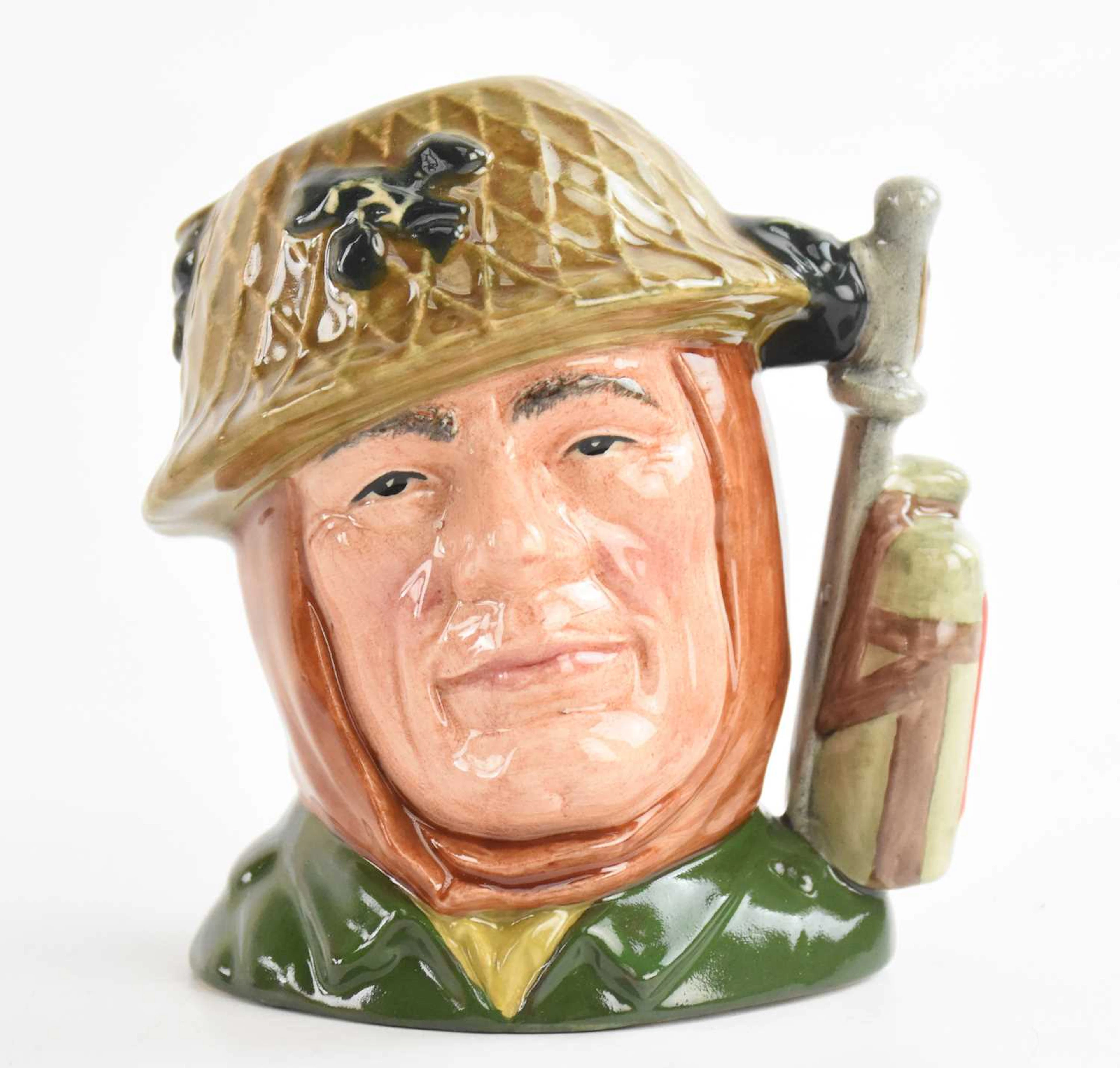 ROYAL DOULTON; a prototype Canadian soldier character jug