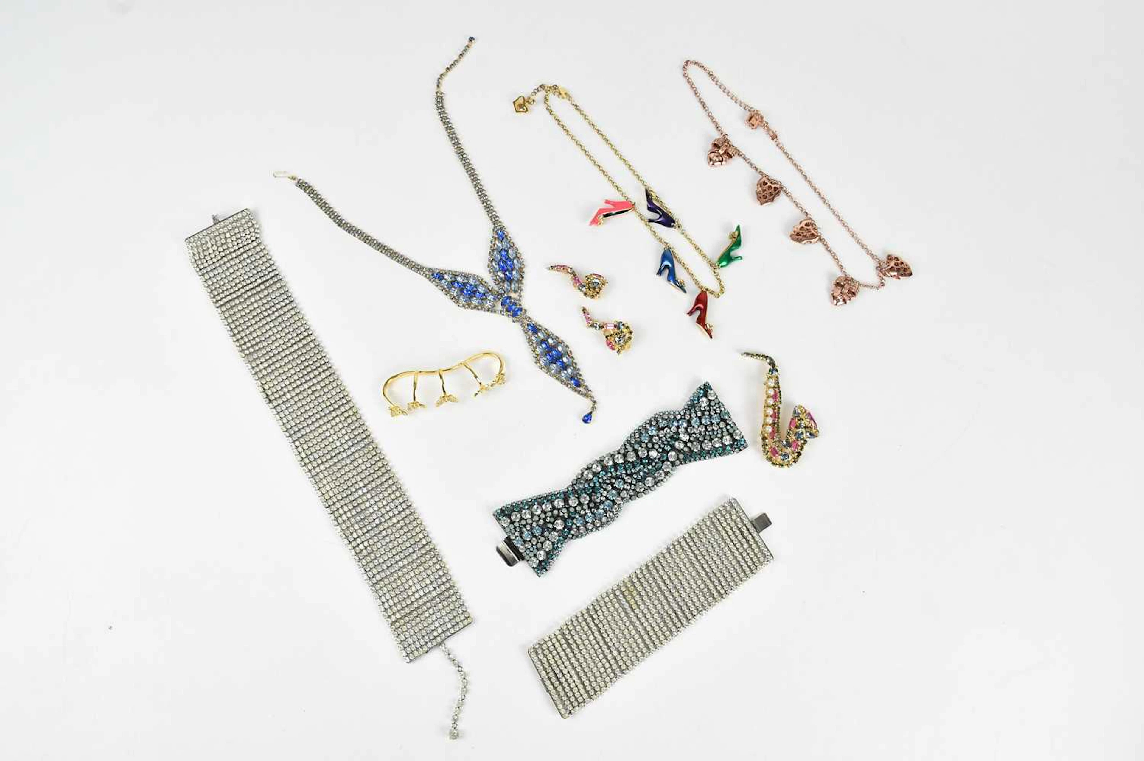 BUTLER & WILSON; a diamanté choker and cuff