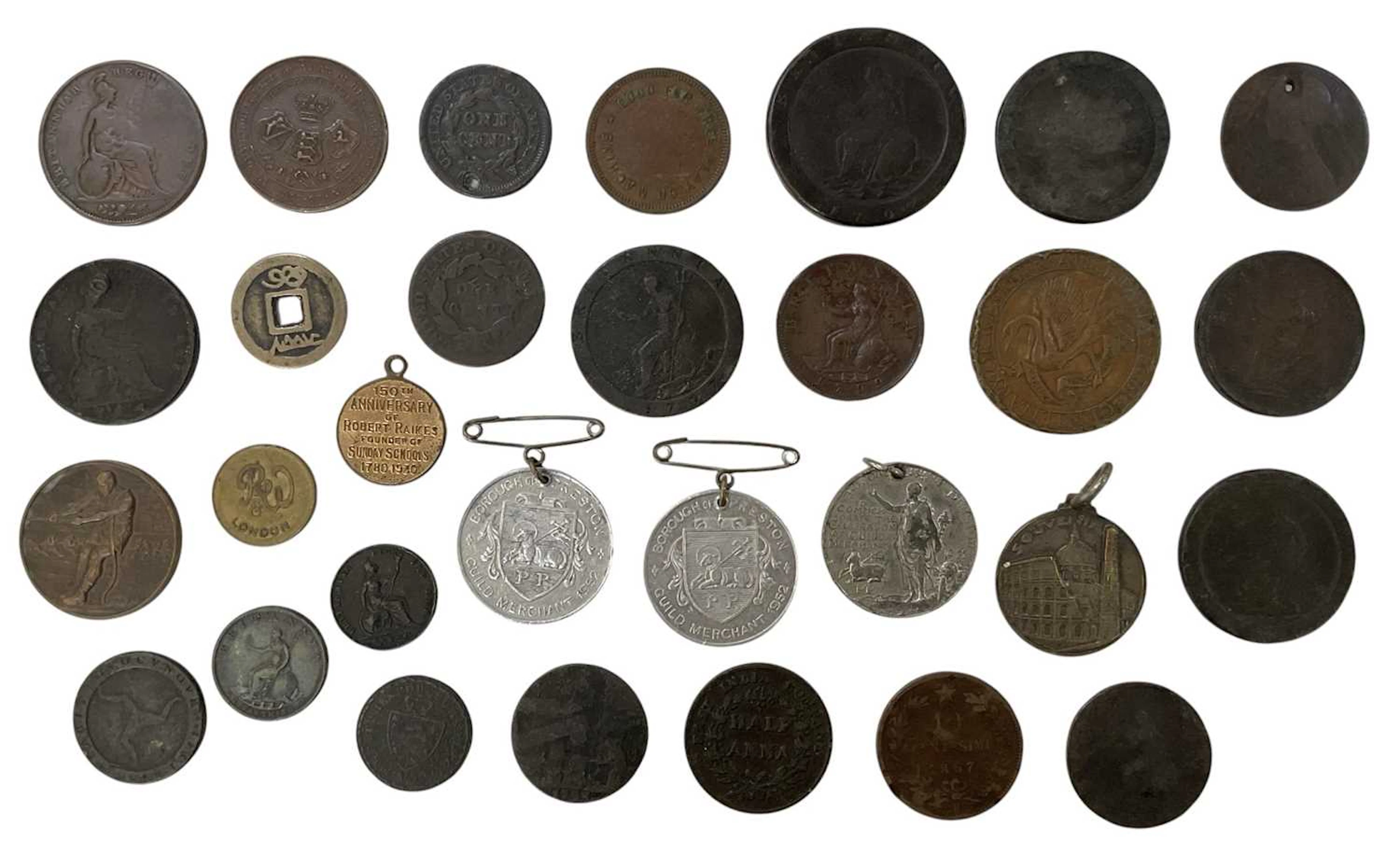 Various UK copper coins