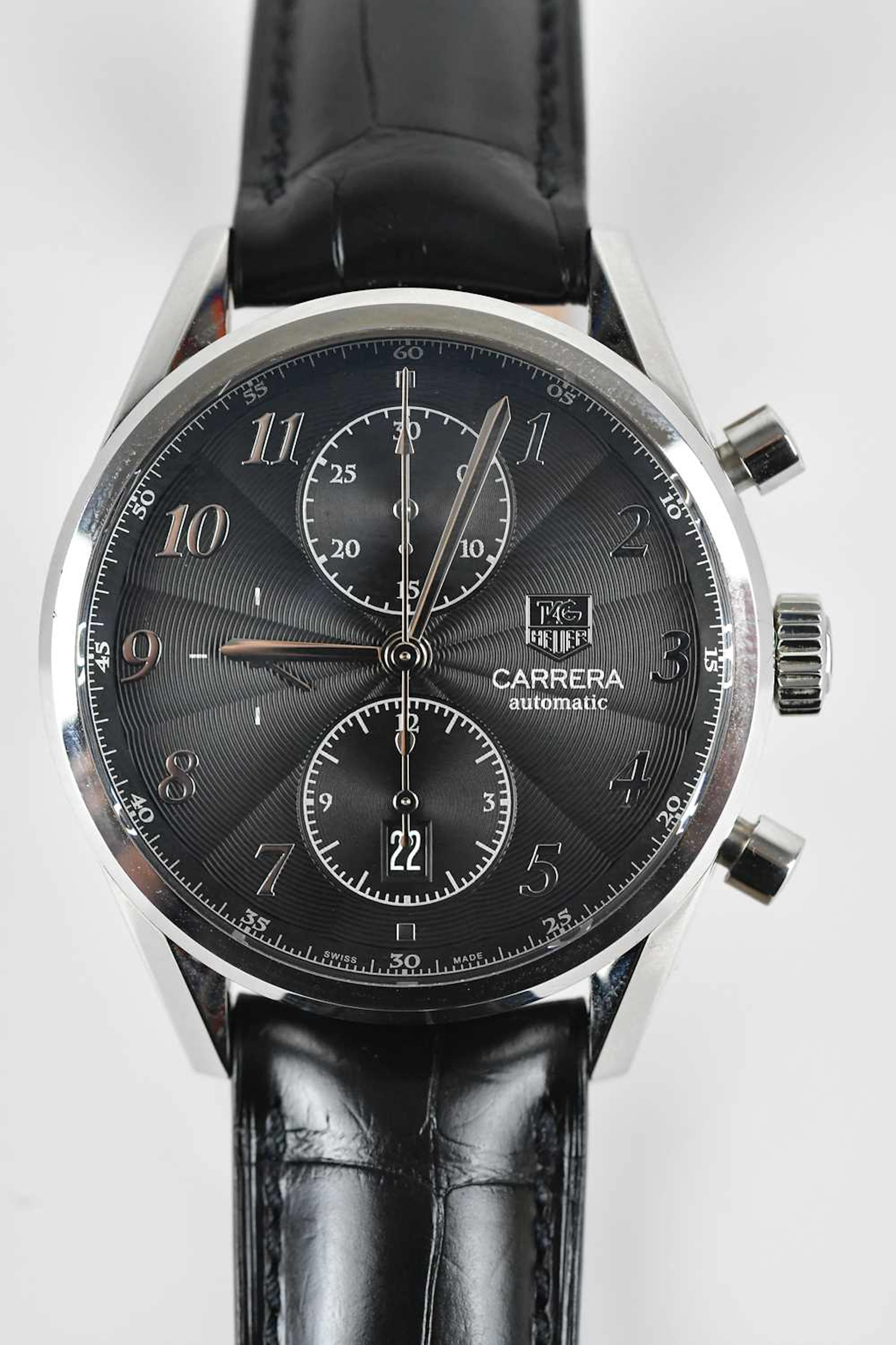 TAG HEUER; a gentleman's stainless steel Carrera automatic Calibre 16 wristwatch
