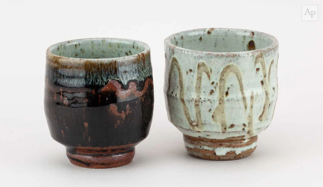 TAKESHI YASUDA (born 1943); a stoneware yunomi covered in...
