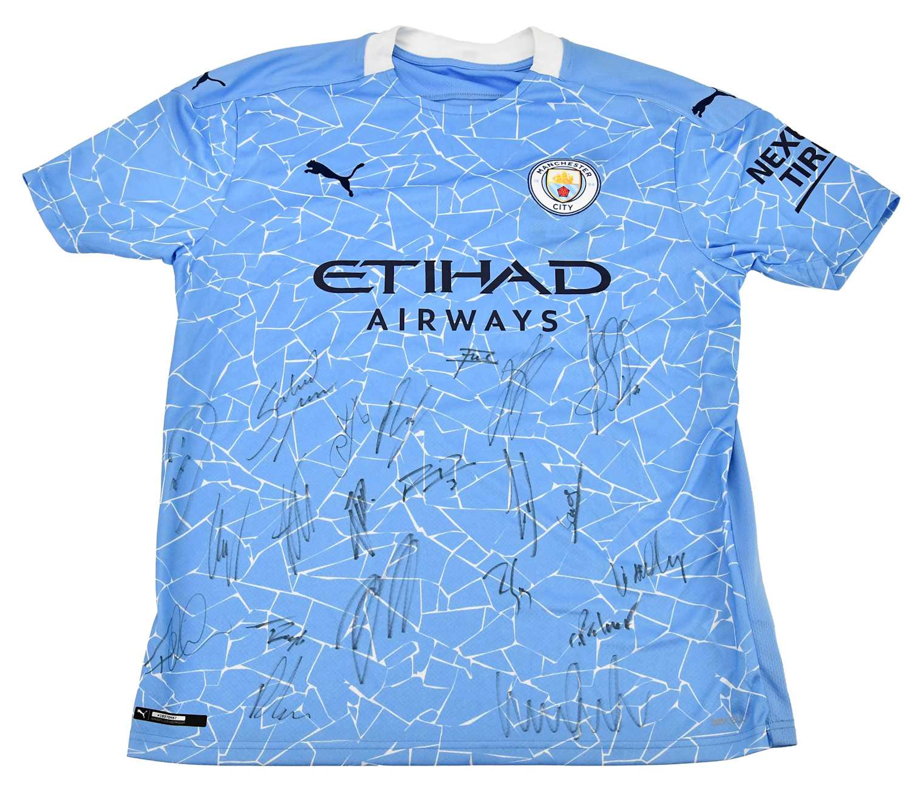 MANCHESTER CITY INTEREST; an autographed replica jersey from the 2020/21 season