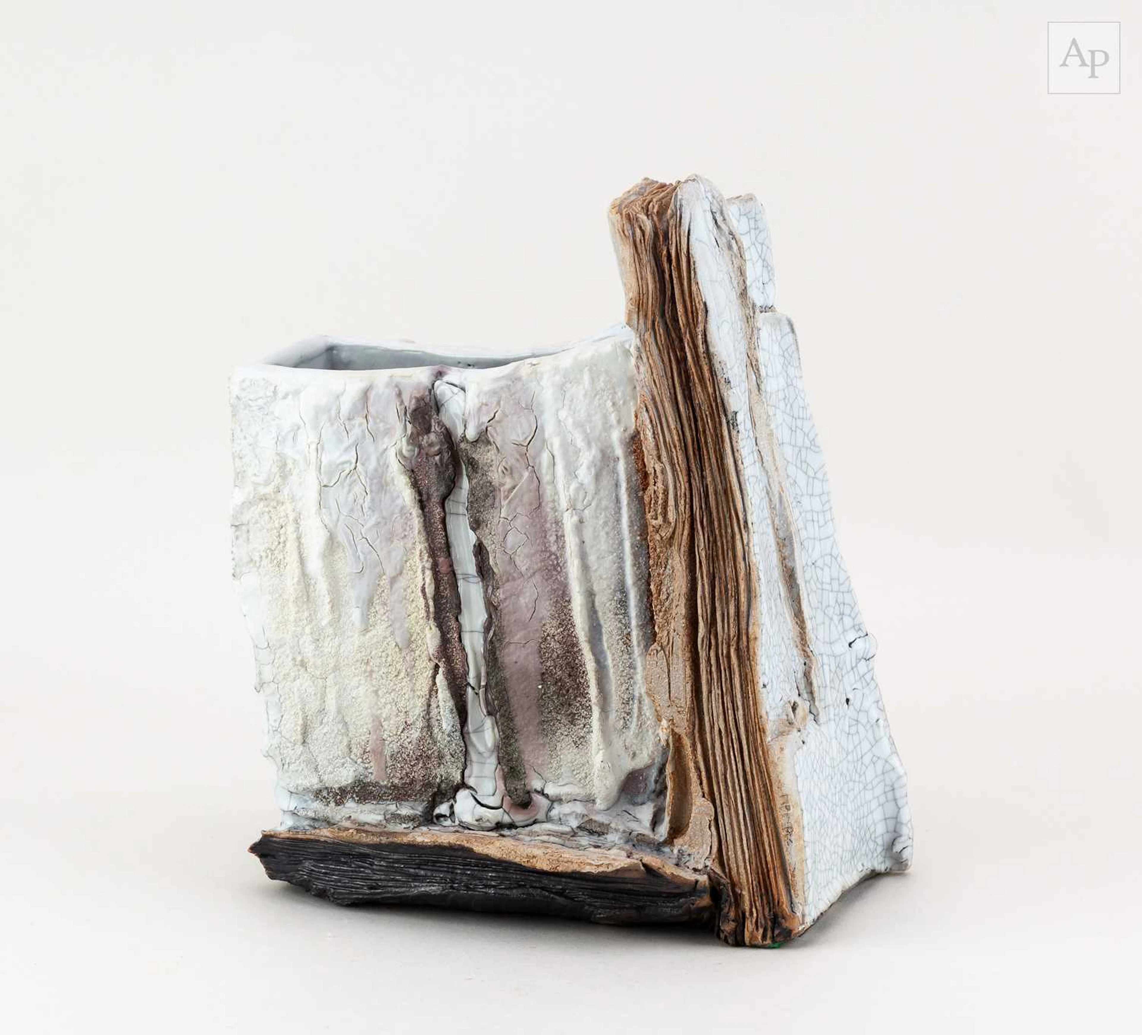 EDDIE CURTIS (born 1953); a kurinuki sculptural stoneware...