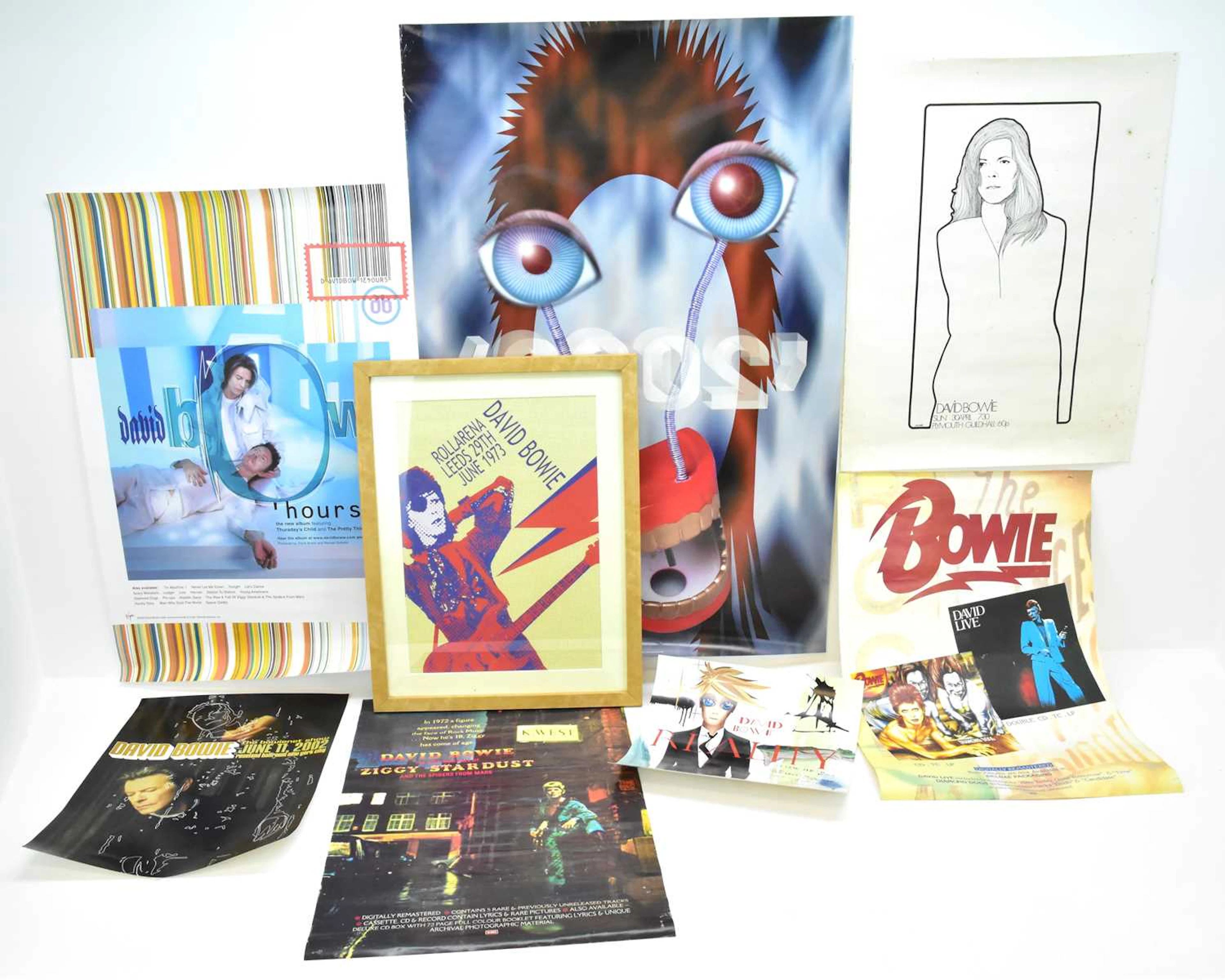 DAVID BOWIE; eight various posters comprising 'David...