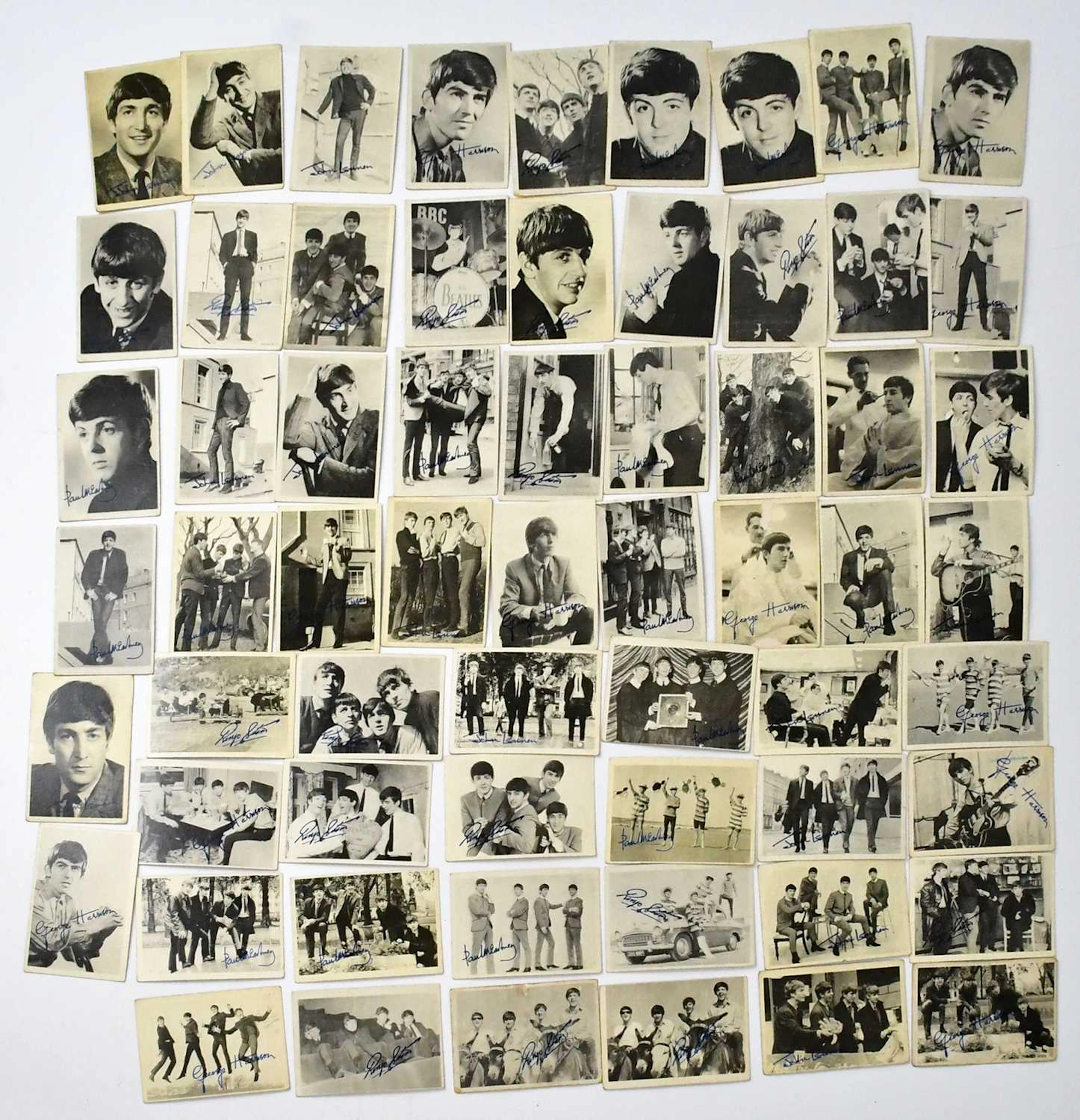 THE BEATLES; a complete set of sixty A & B C Chewing Gum Ltd trading cards