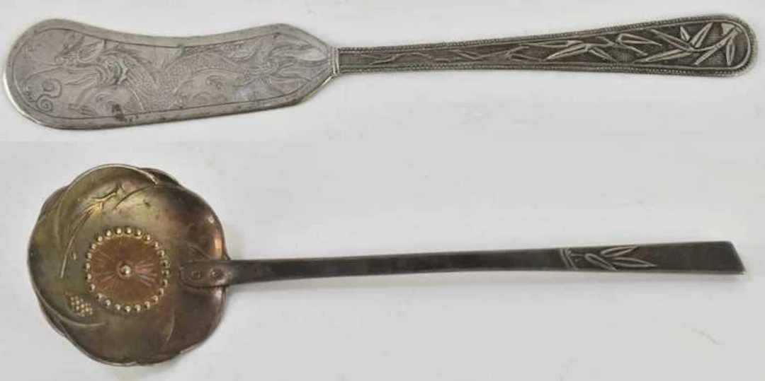 A late 19th/early 20th century Chinese Export silver spoon