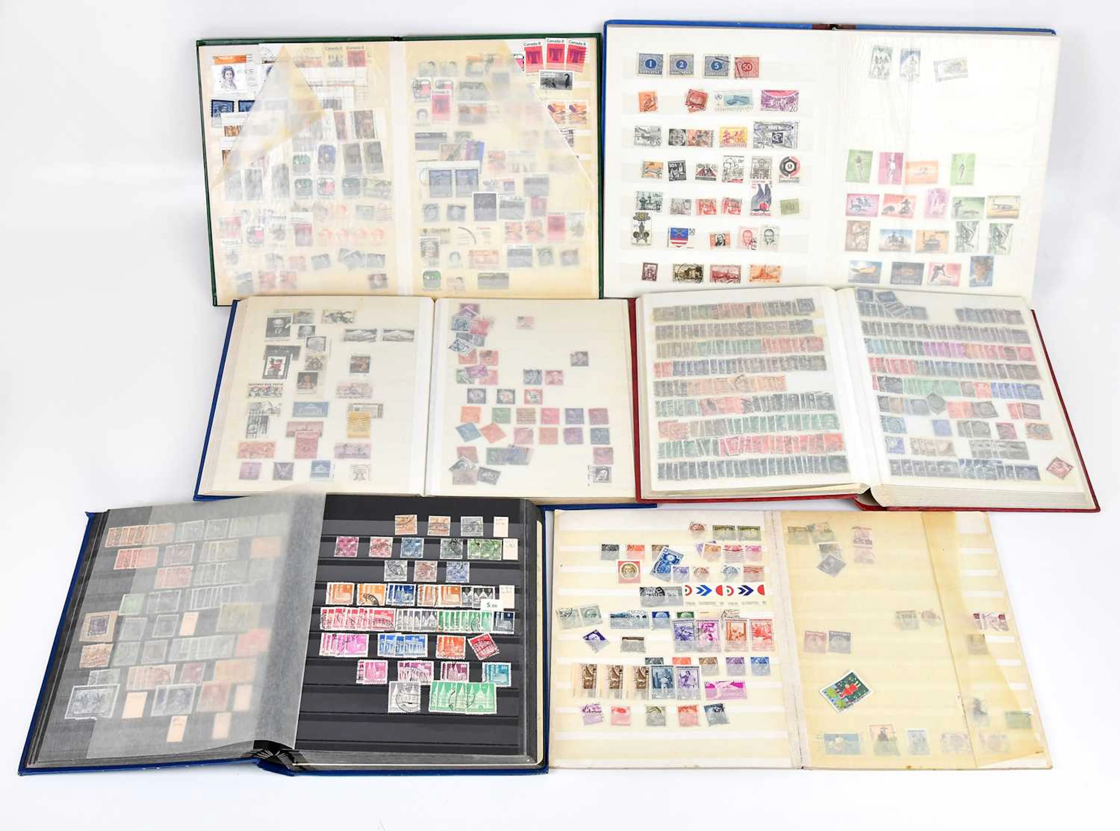 WORLD; in six stock books including GB