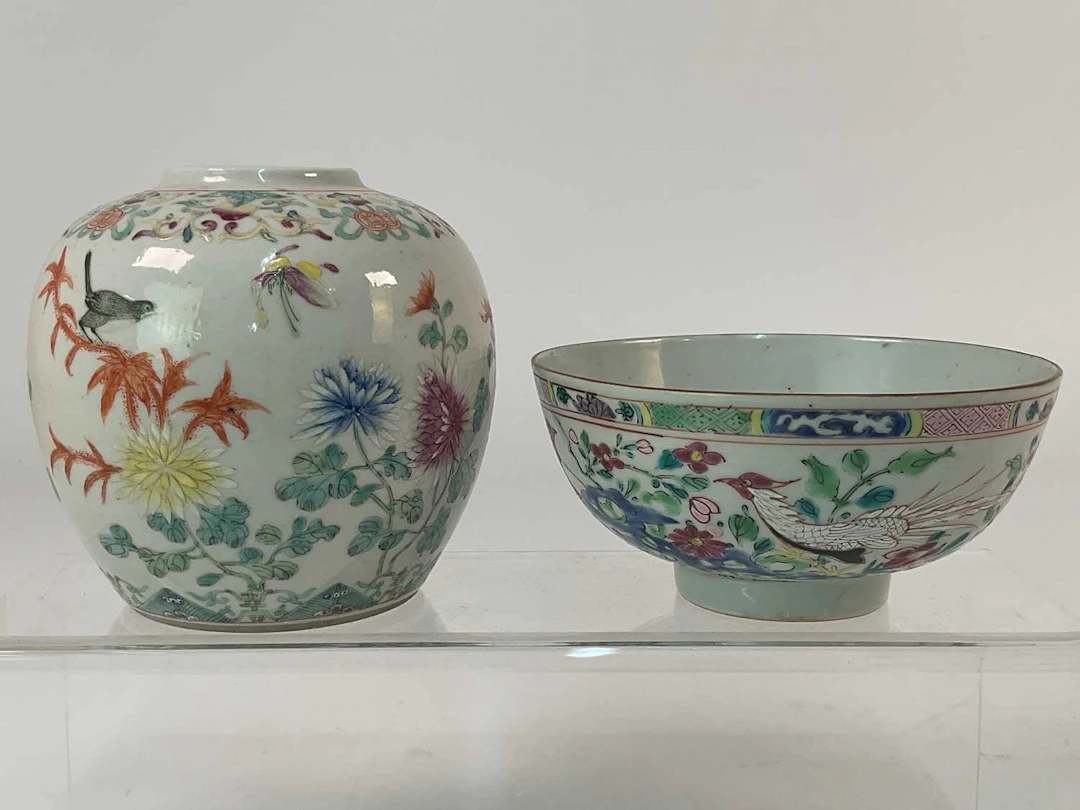 A Chinese famille rose porcelain ginger jar