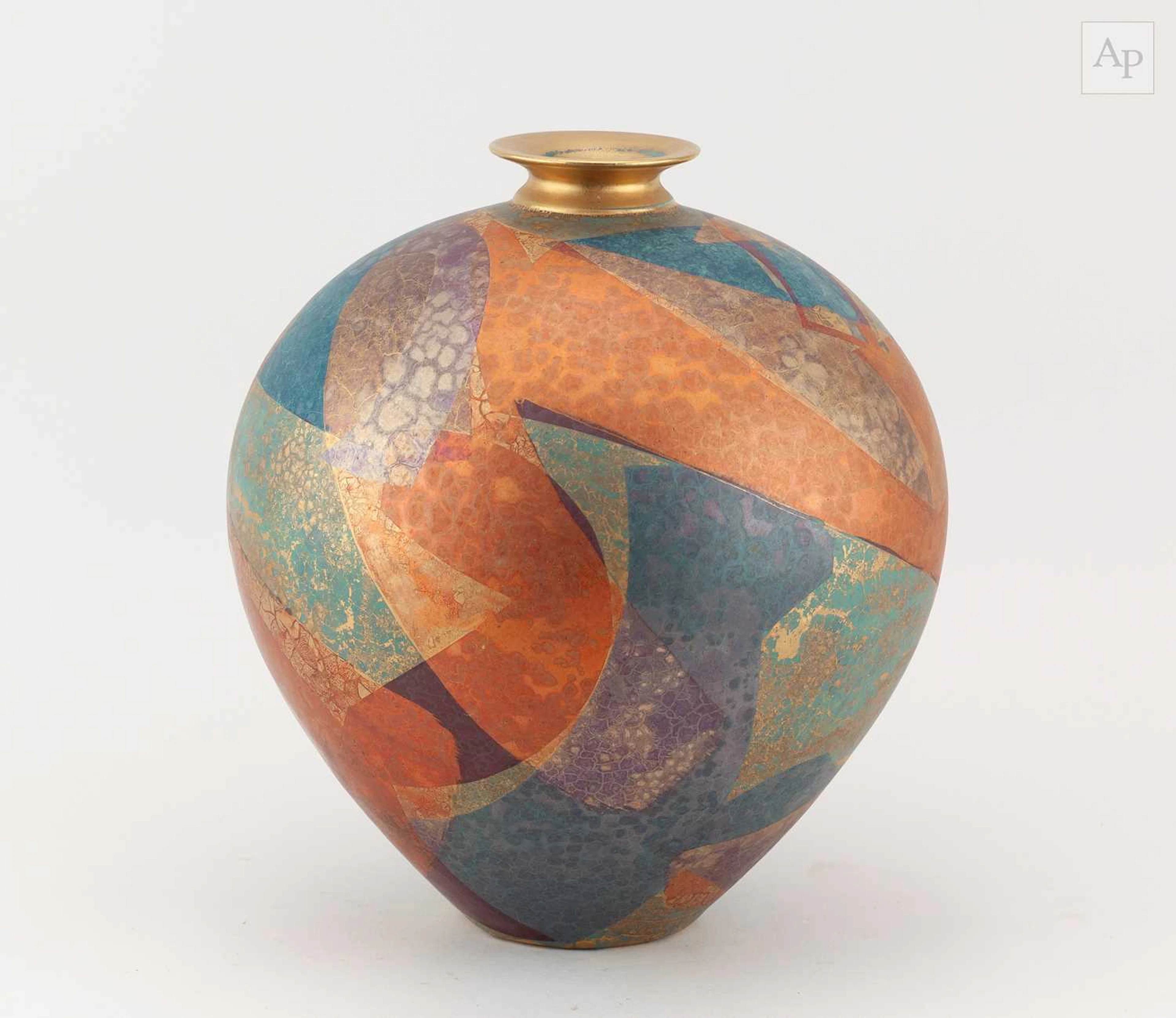 TONY LAVERICK (born 1961); a large white porcelain bottle...