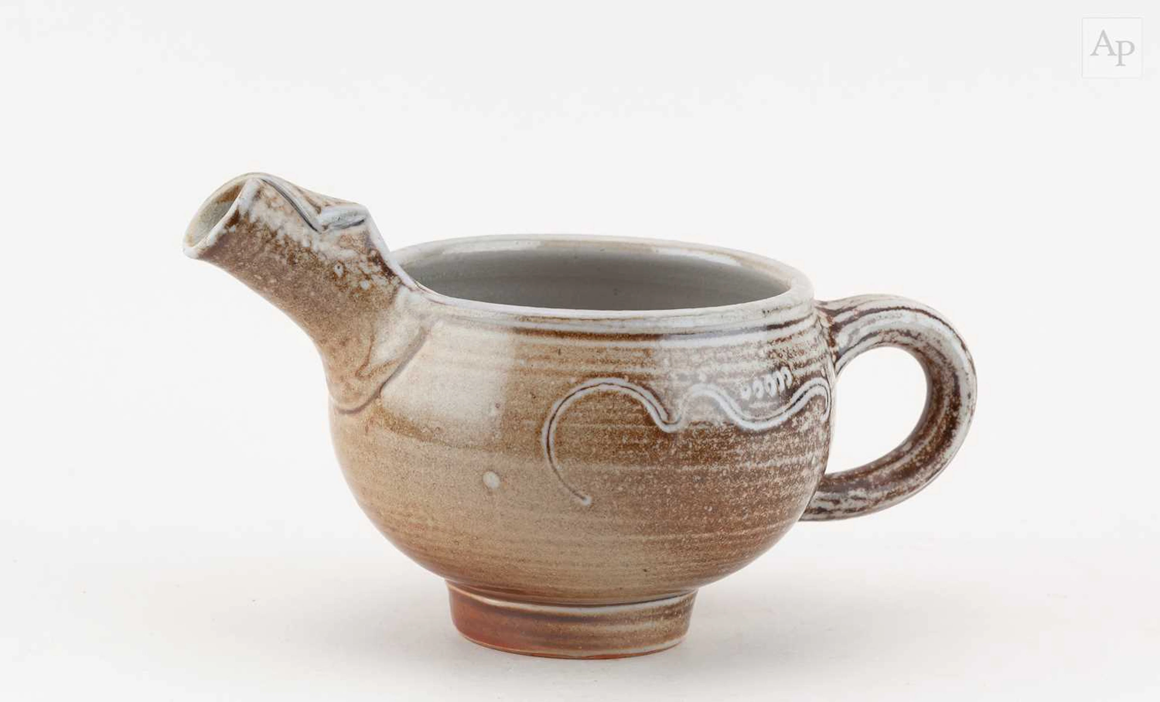 SHEILA CASSON (1930-2022); a salt glazed sauce boat