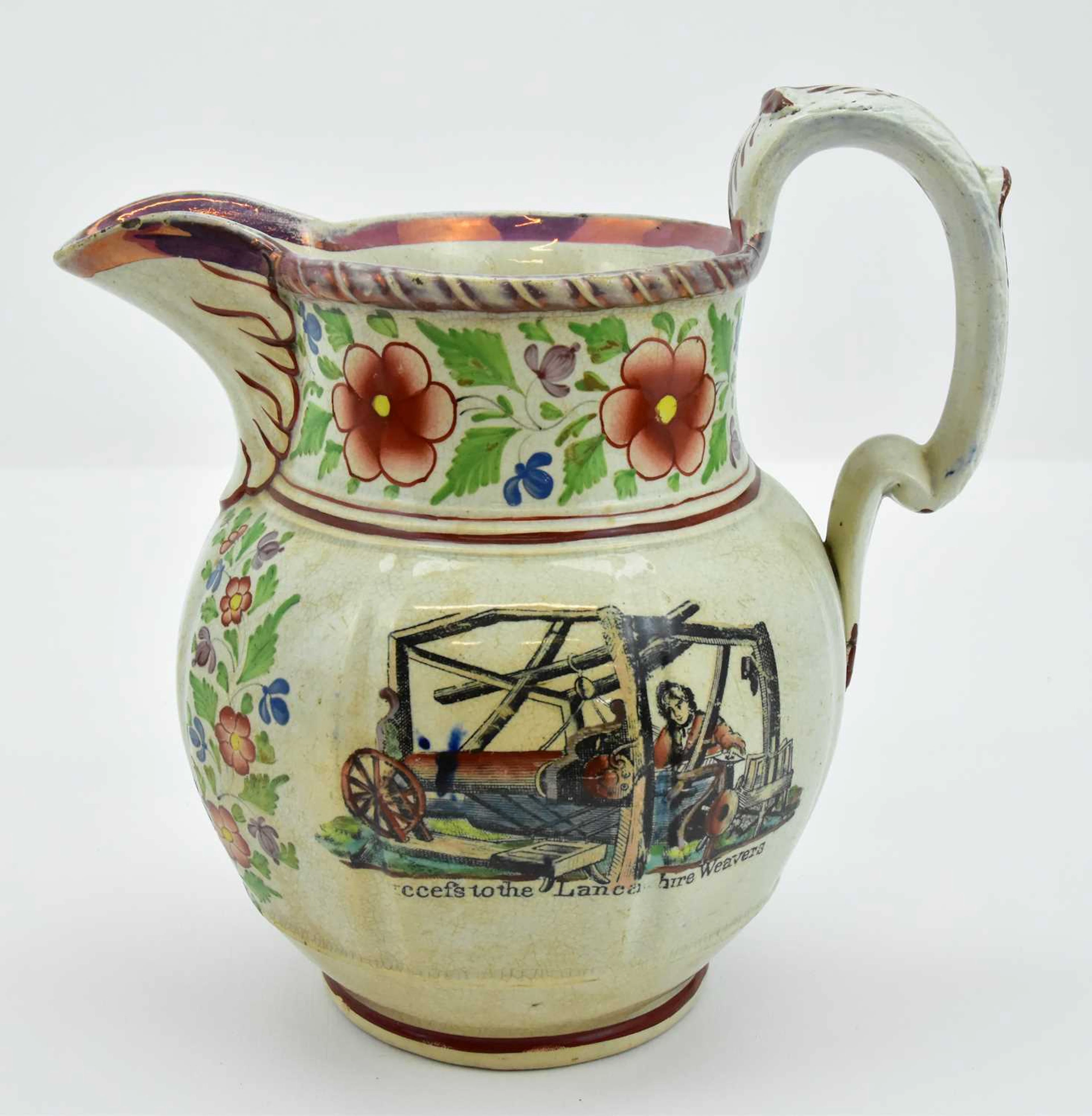 A George IV 19th century Staffordshire pearlware jug