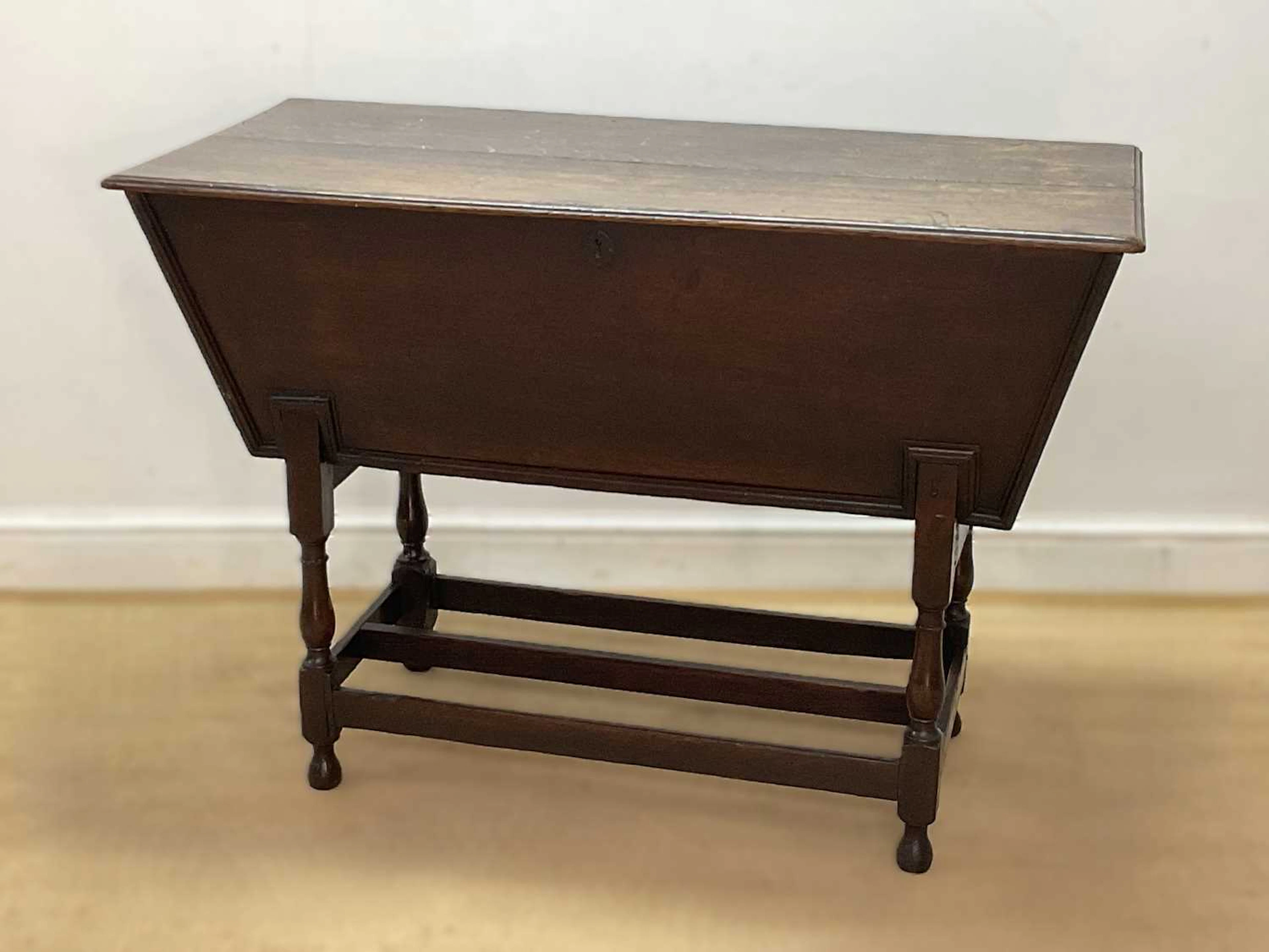 A 19th century oak dough bin/trough