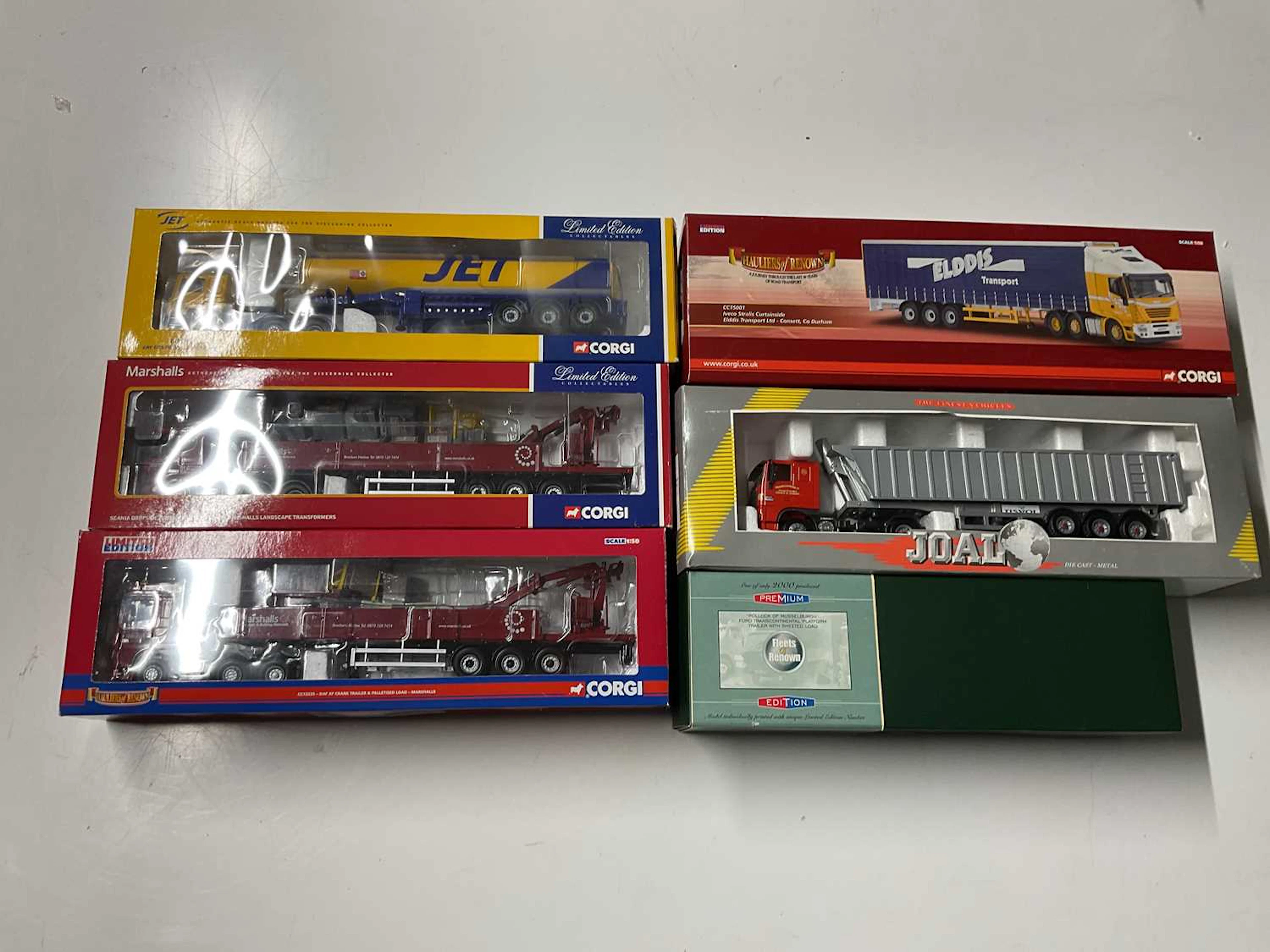 CORGI; five limited edition Corgi diecast model trucks