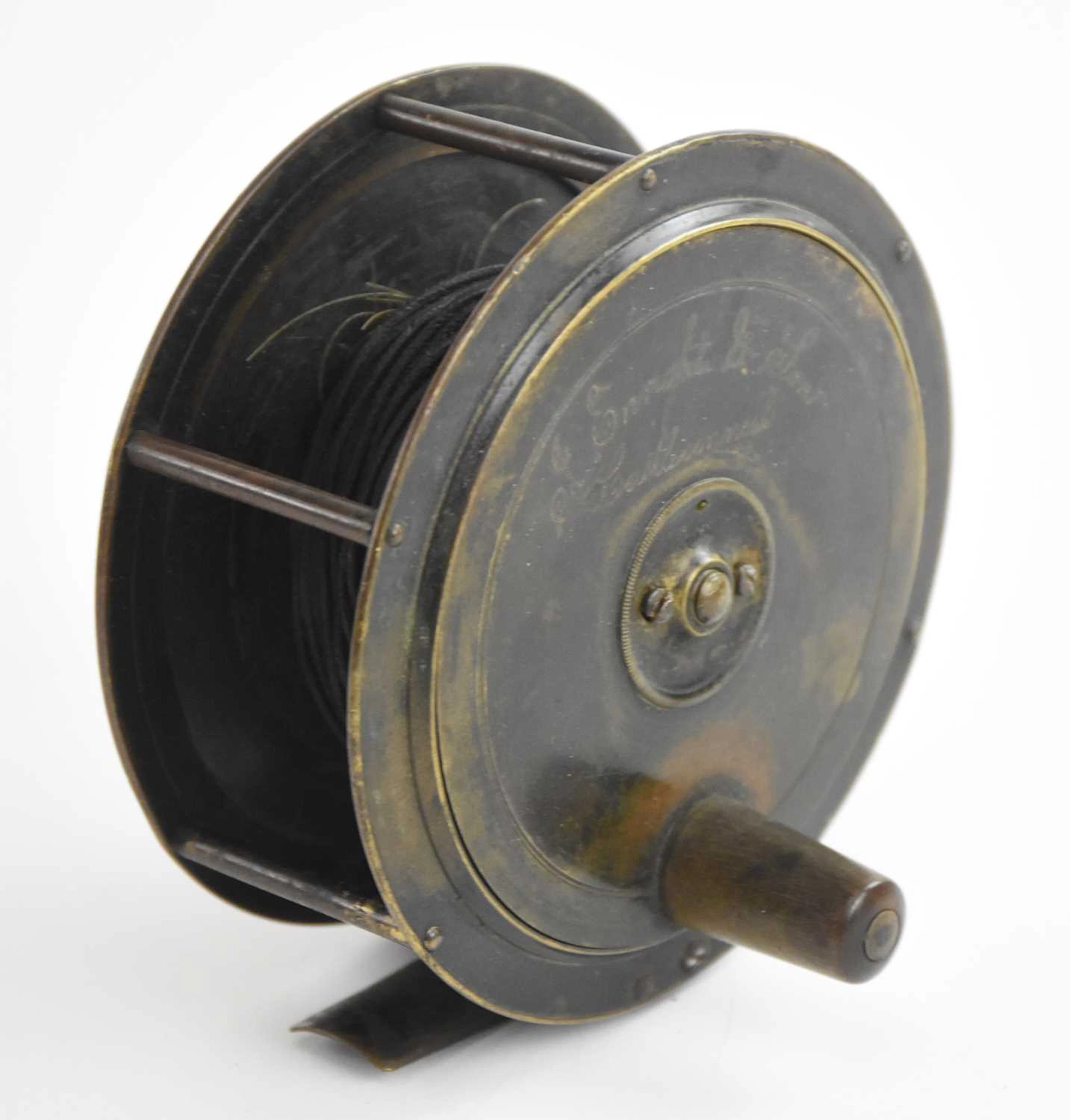 A J Enright & Son of Castleconnell 4 1/2 inch all brass Hercules style reel