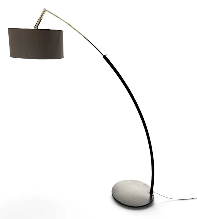 LIGNE ROSET; a modern contemporary ebonised metal arc...