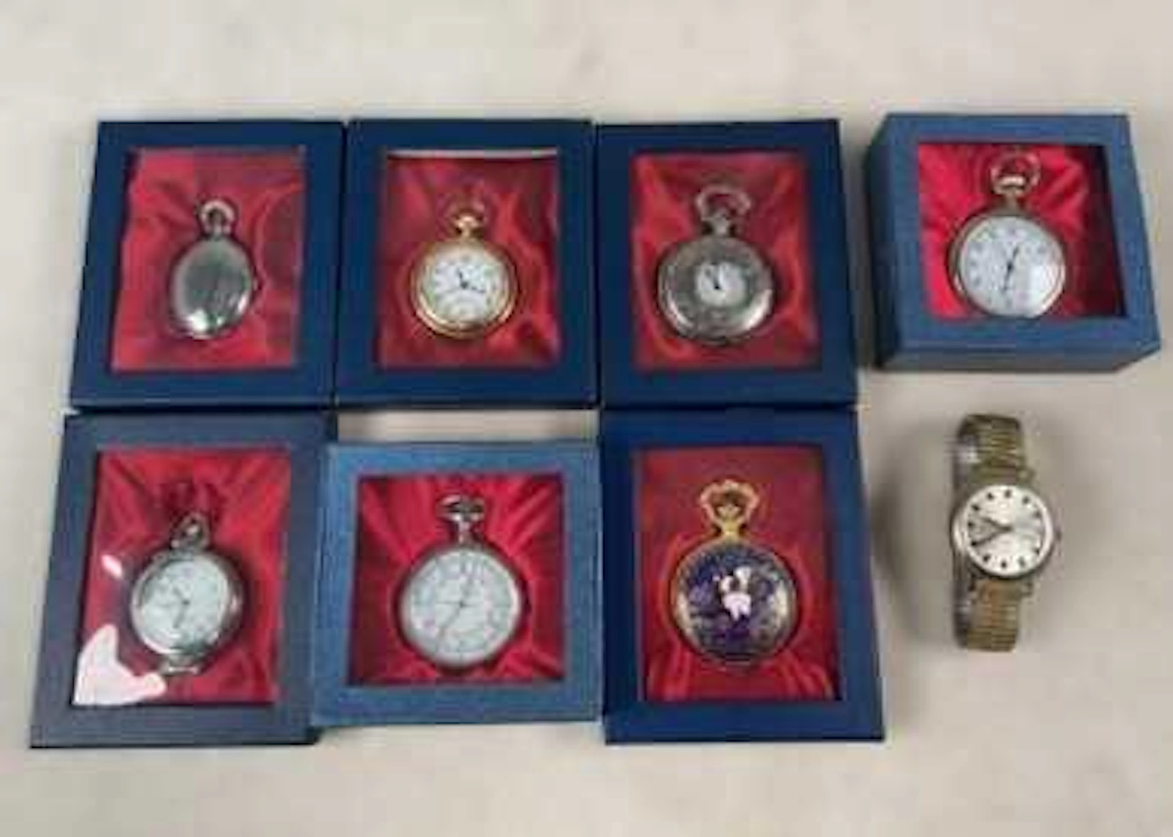 ATLAS EDITIONS; seven collectors' pocket watches