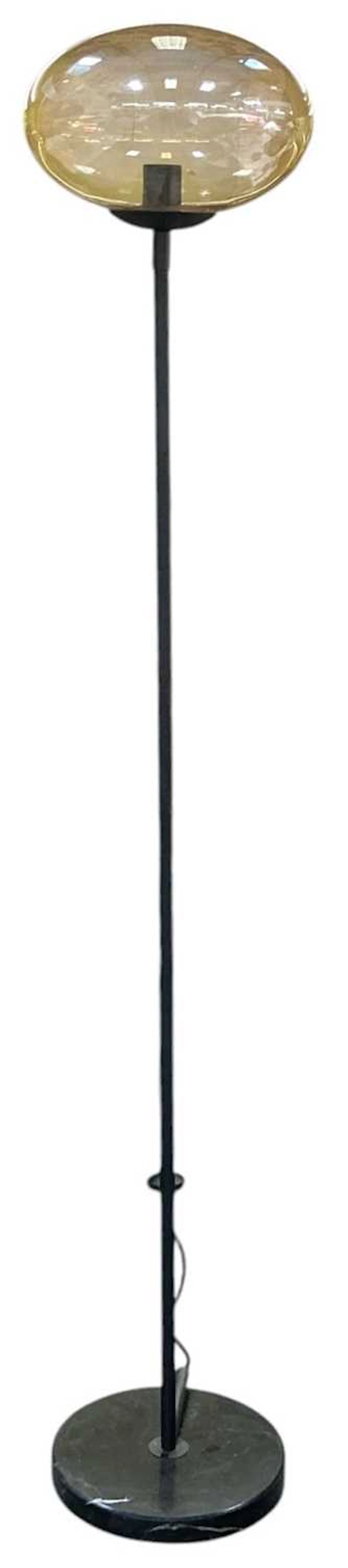 HEAL'S; a modern contemporary black painted metal standard lamp