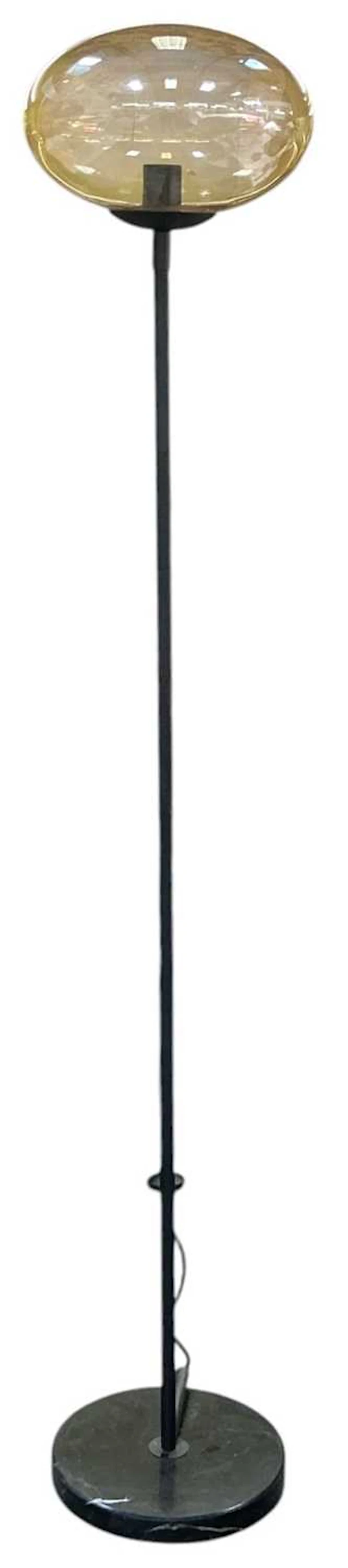 HEAL'S; a modern contemporary black painted metal standard lamp