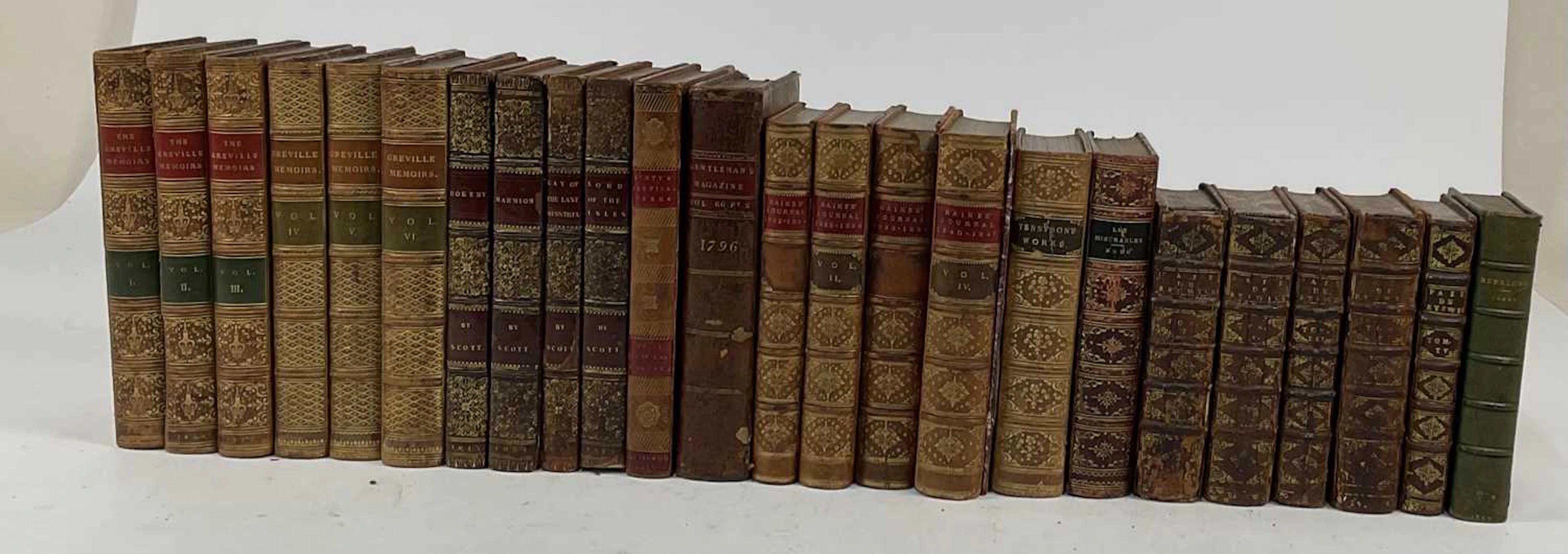 A quantity of 18th century and later leather bindings