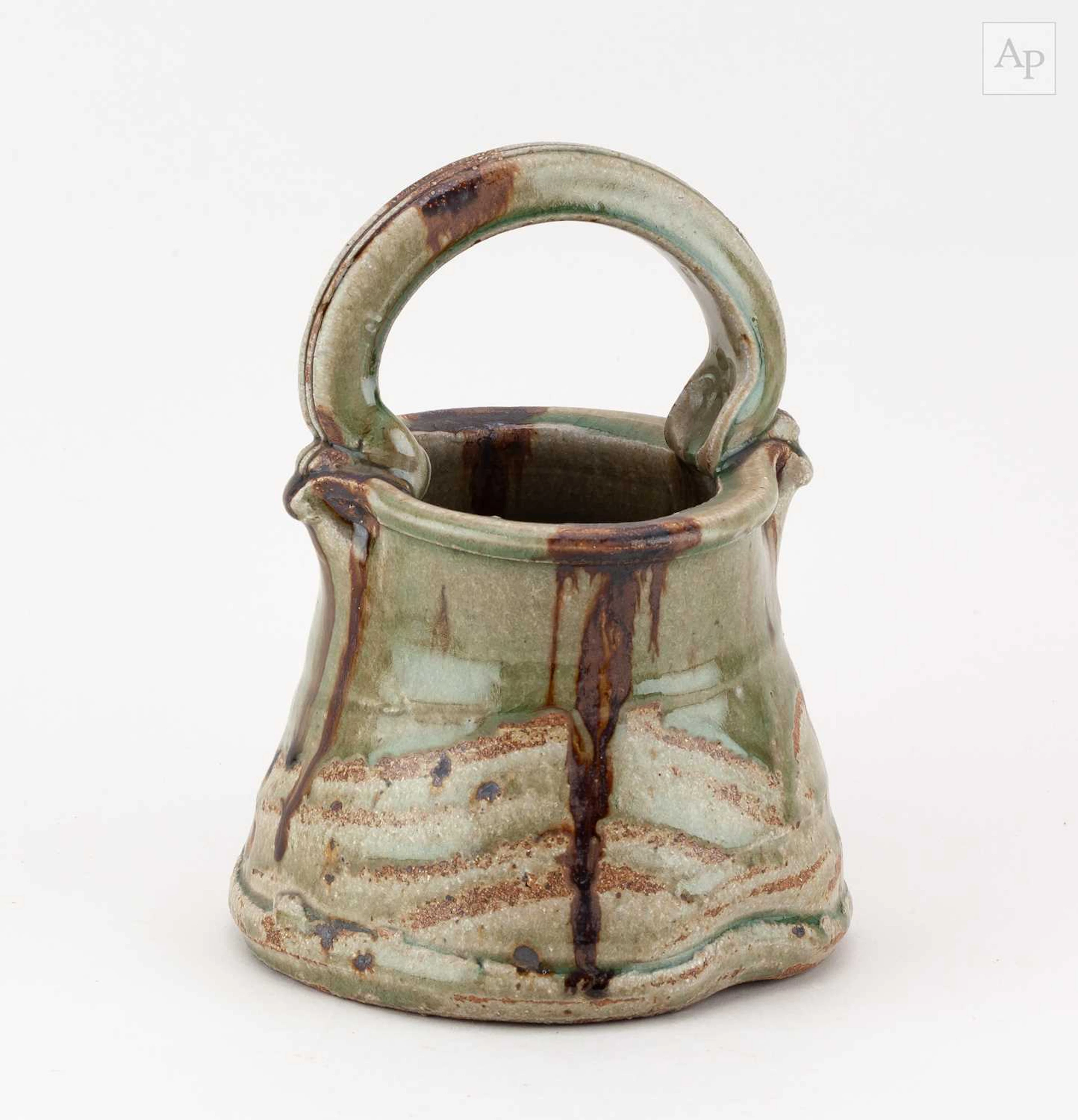 TAKESHI YASUDA (born 1943); a stoneware basket covered in...