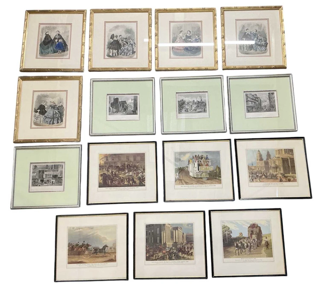 A group of fifteen 19th century and later engravings and...