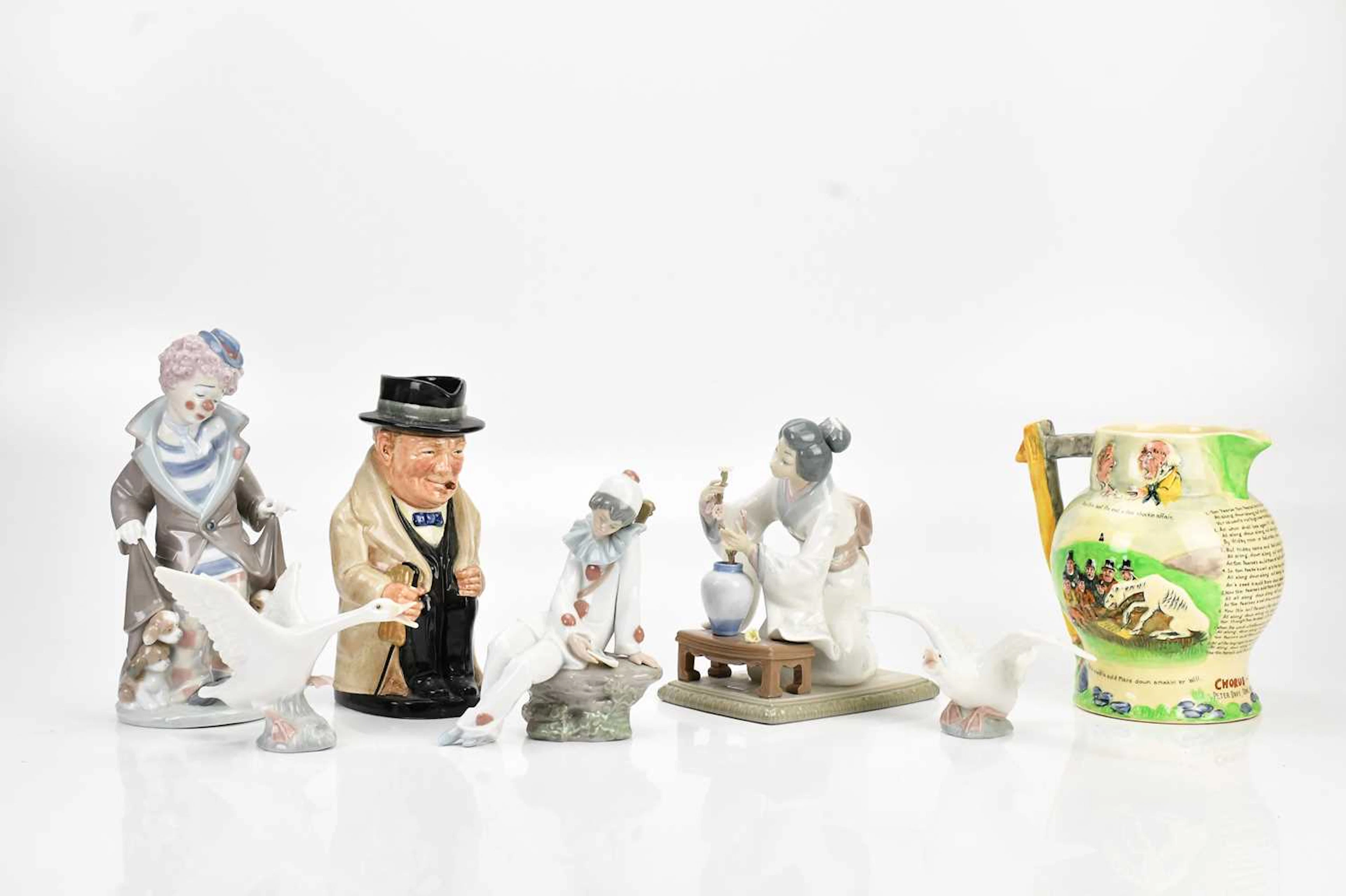 LLADRO; a figure of a clown