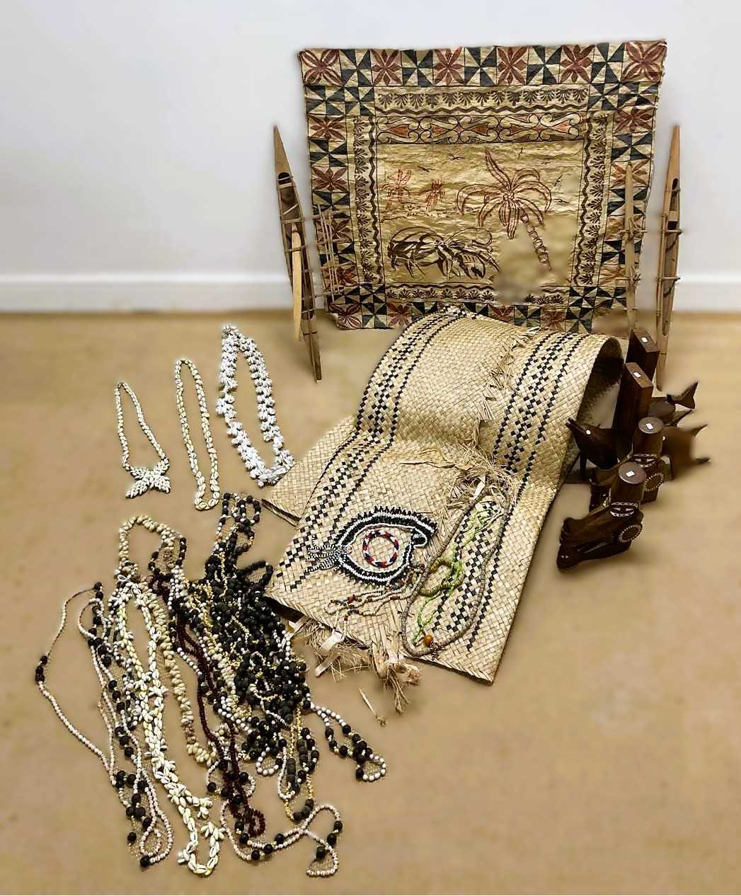 A quantity of South Sea Island items