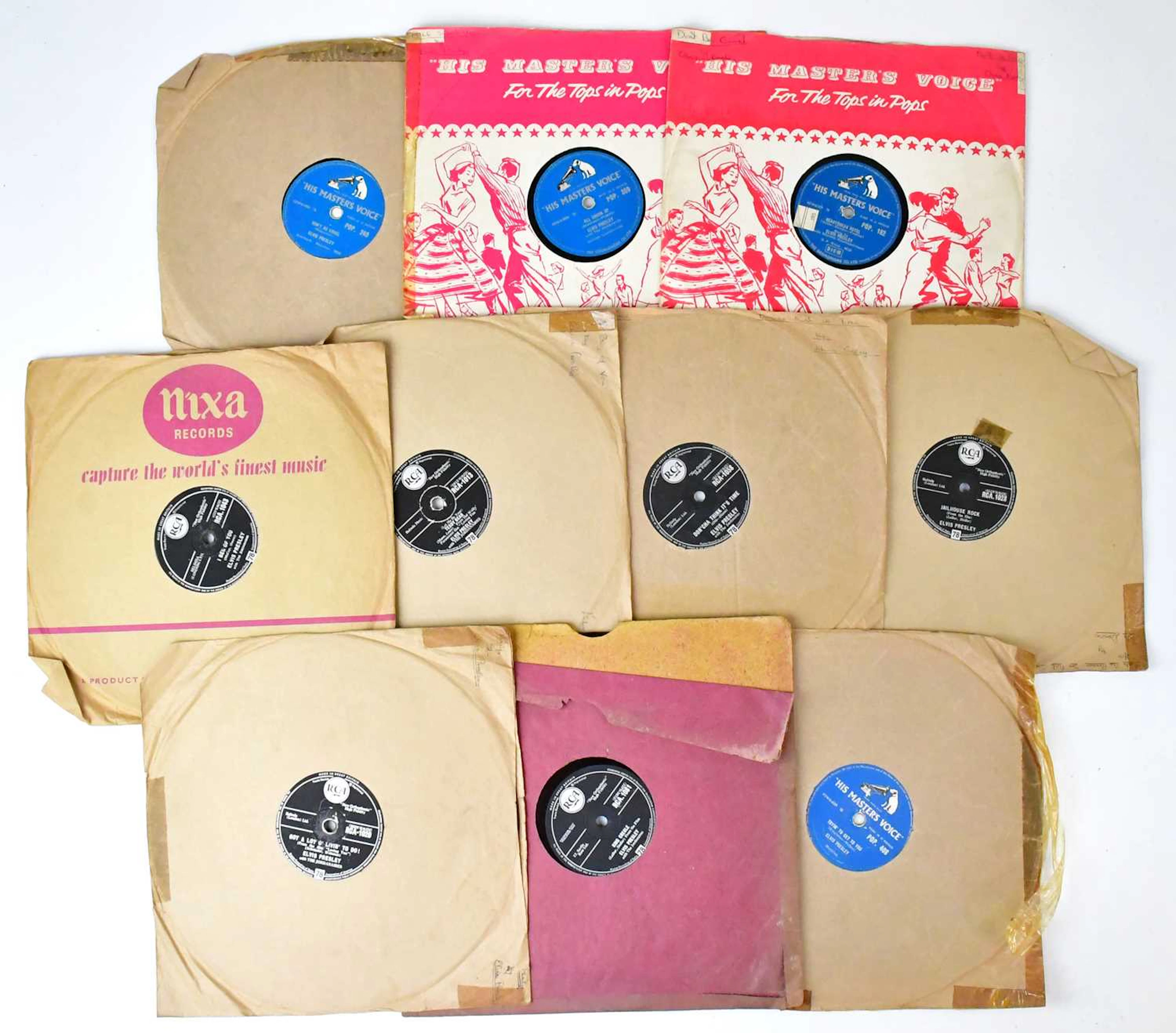 ELVIS PRESLEY; a quantity of 78rpm records