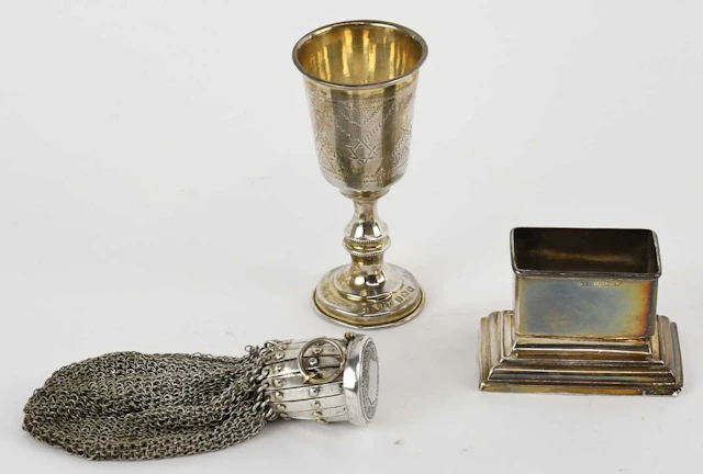 An Edward VII hallmarked silver kiddush cup