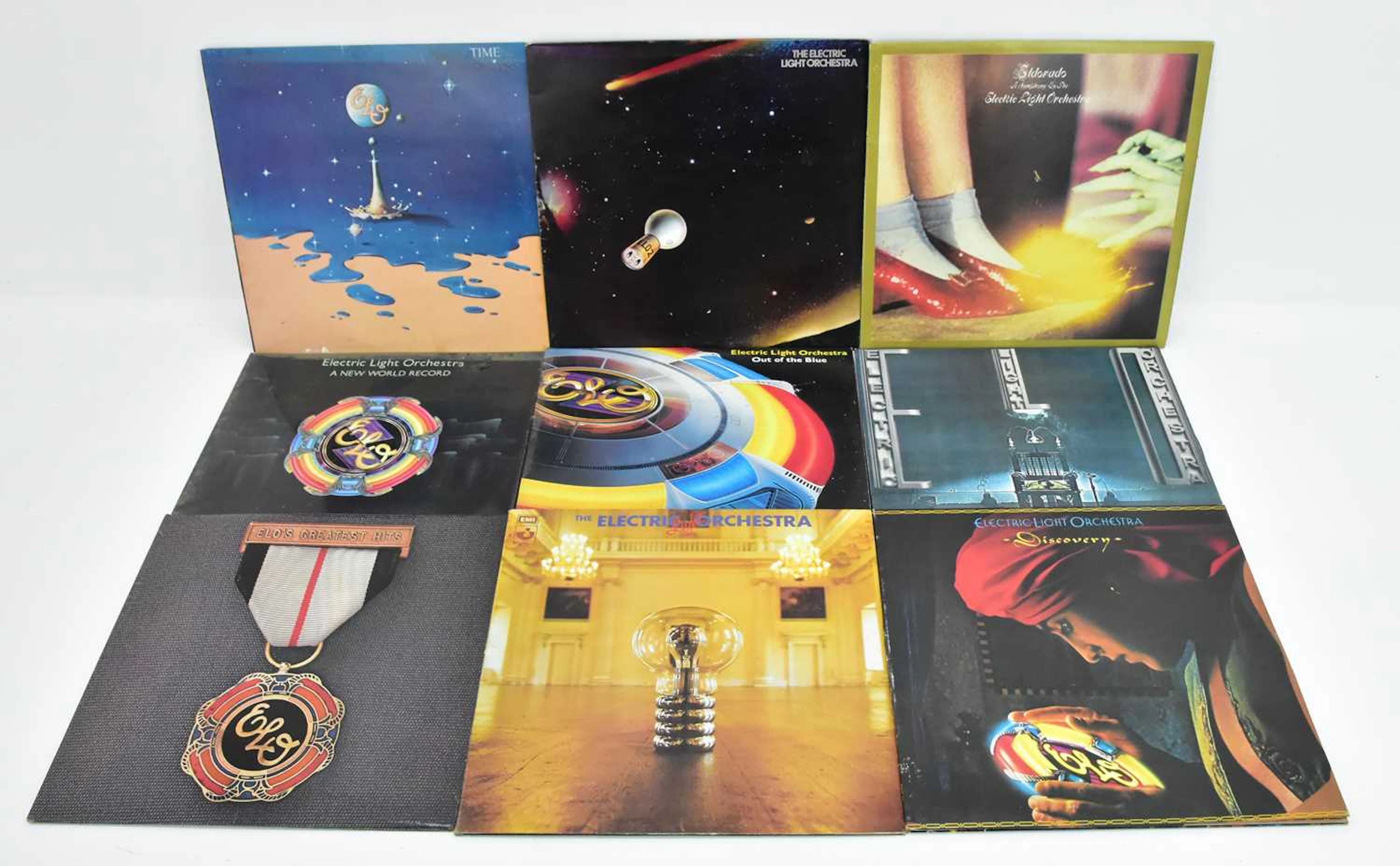 ELECTRIC LIGHT ORCHESTRA; nine ELO albums comprising...