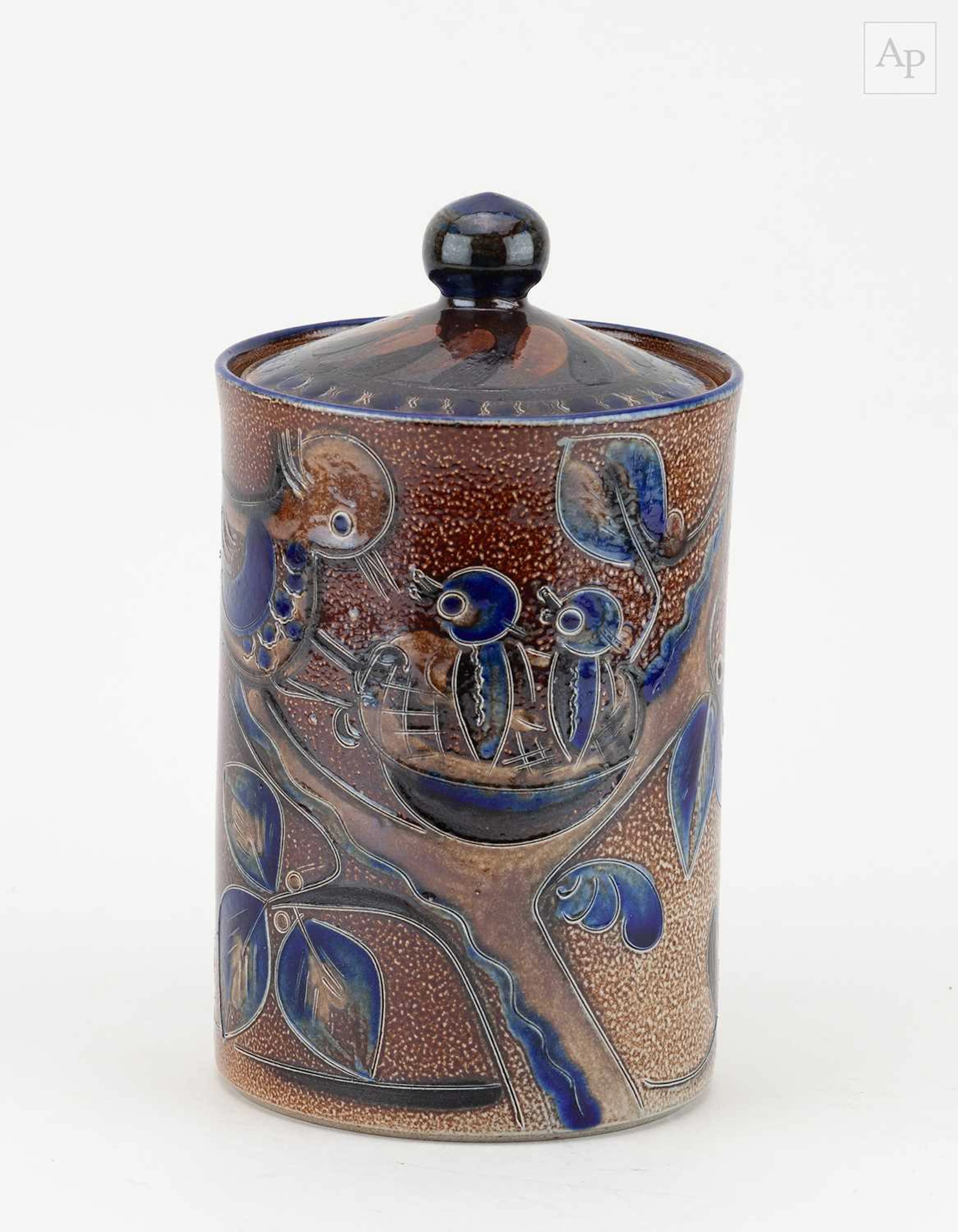KLOTHILDE GIEFER-BAHN (1924-2008); a salt glazed jar and...