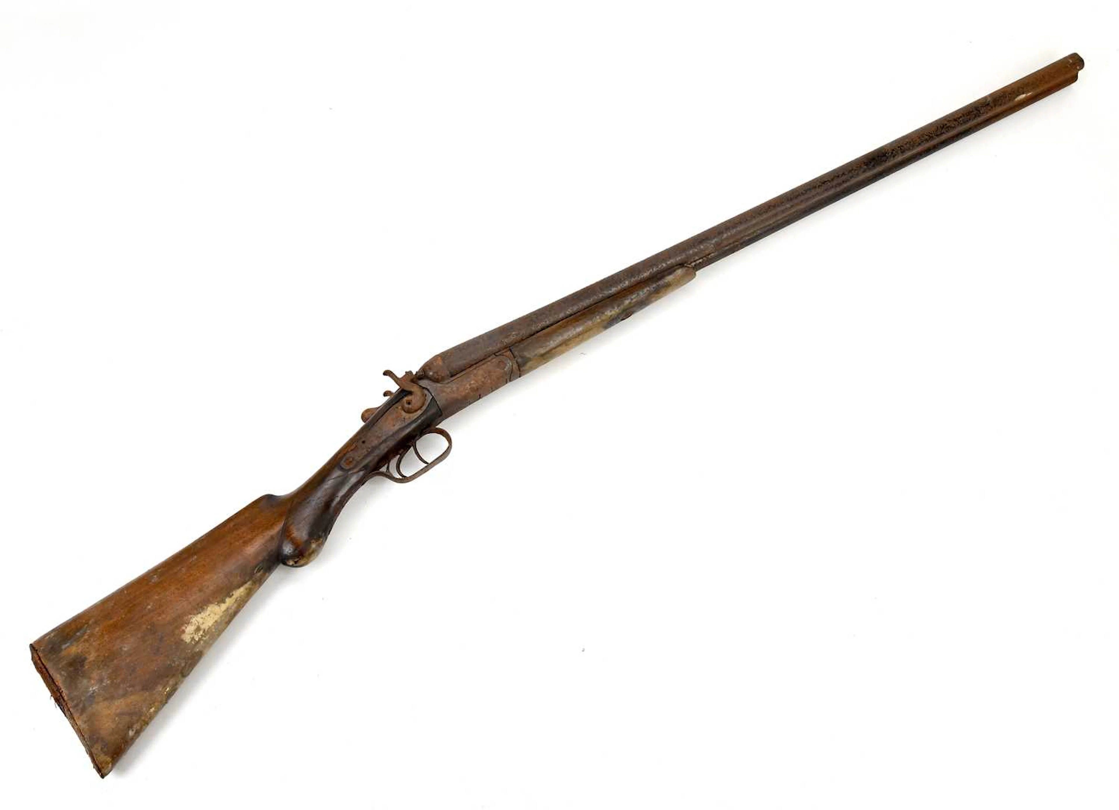 A late 19th/ early 20th century percussion cap side by side shotgun