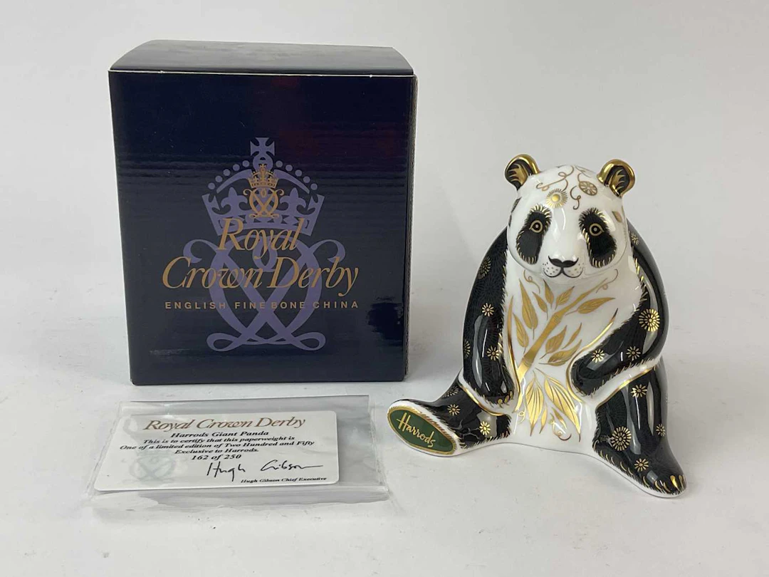 ROYAL CROWN DERBY; 'Harrods Giant Panda' figure