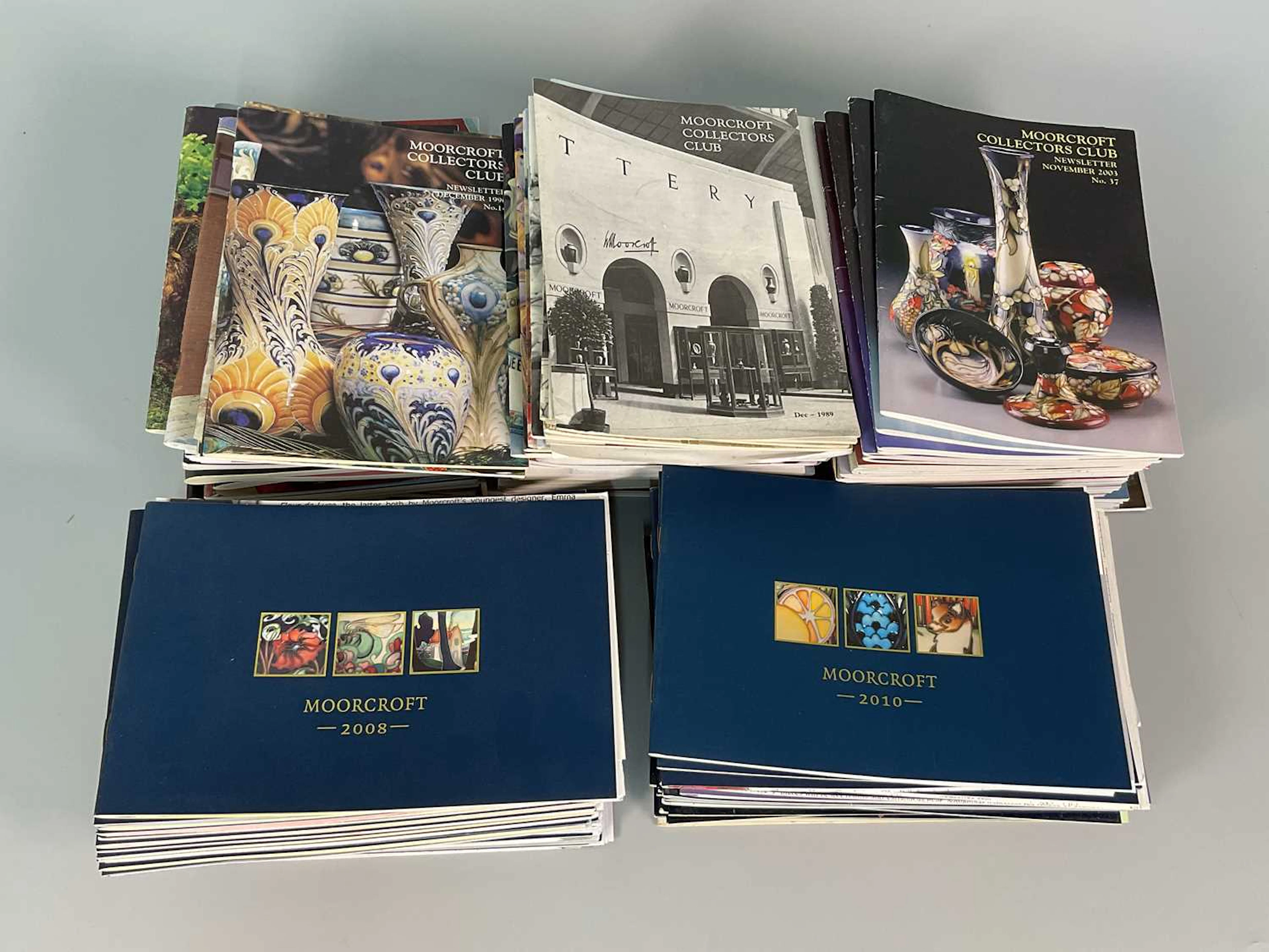 MOORCROFT; a large quantity of Collectors Club newsletters
