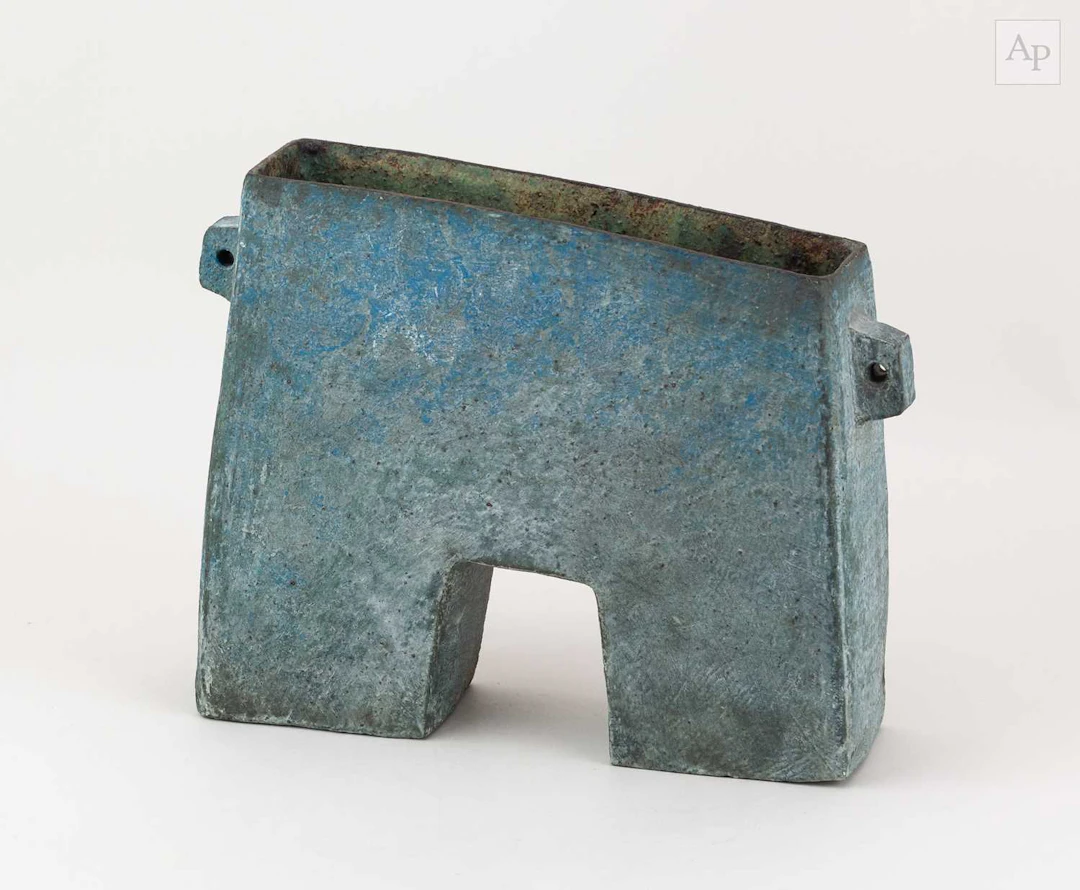 PAUL PHILP (born 1941); a rectangular lugged stoneware...