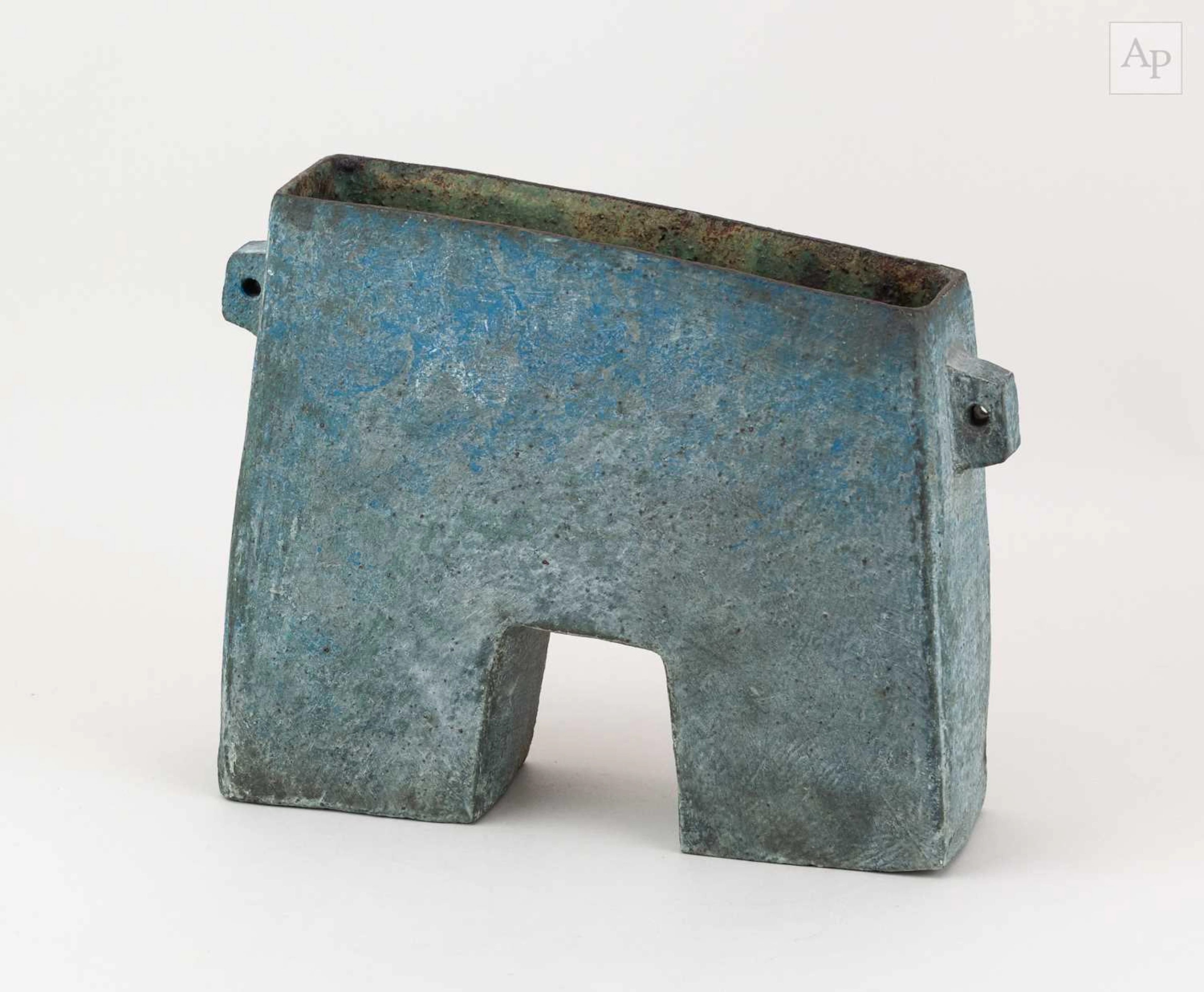 PAUL PHILP (born 1941); a rectangular lugged stoneware...