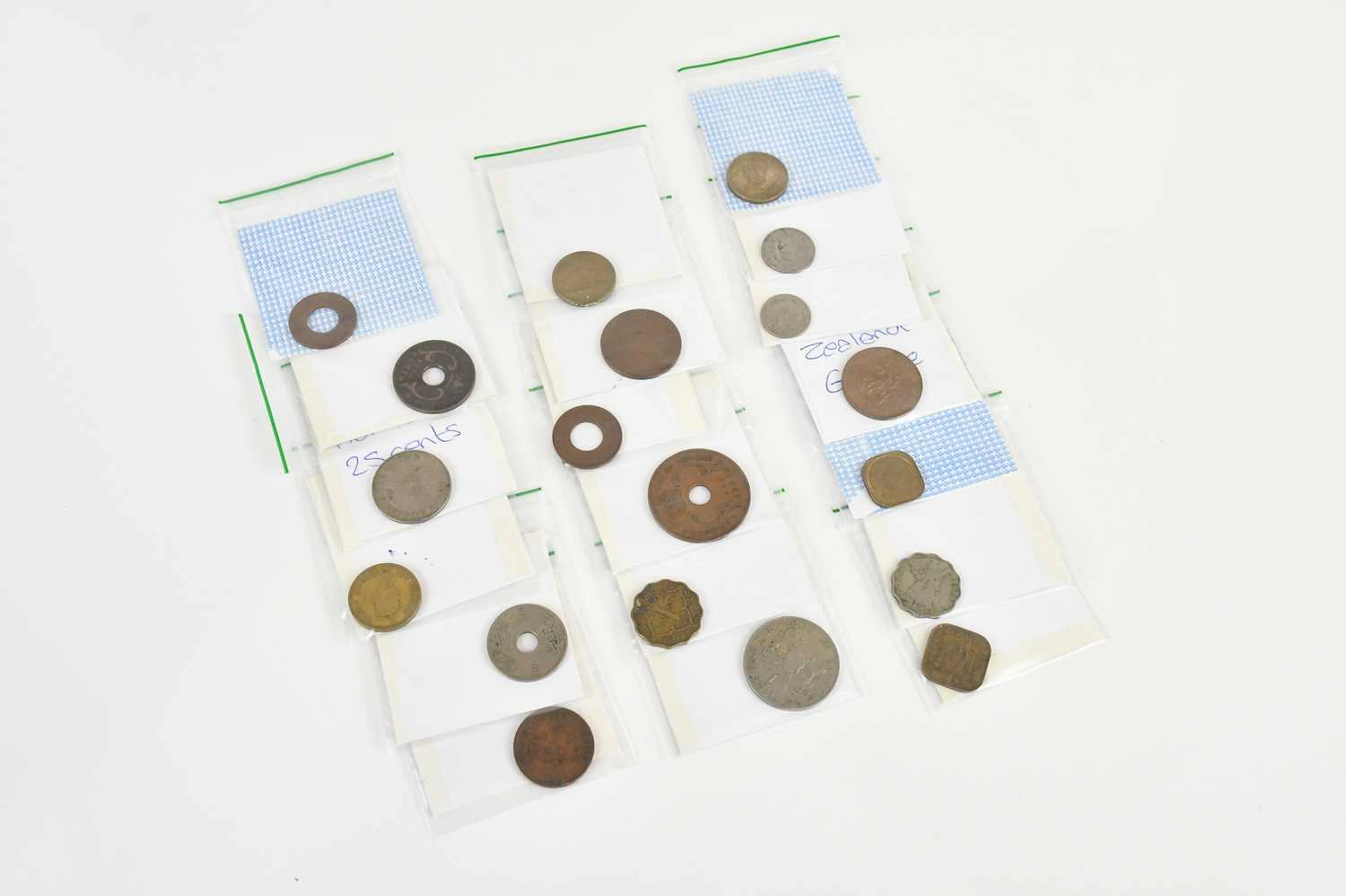 A collection of British empire coins comprising of British India 1 Anna 1943