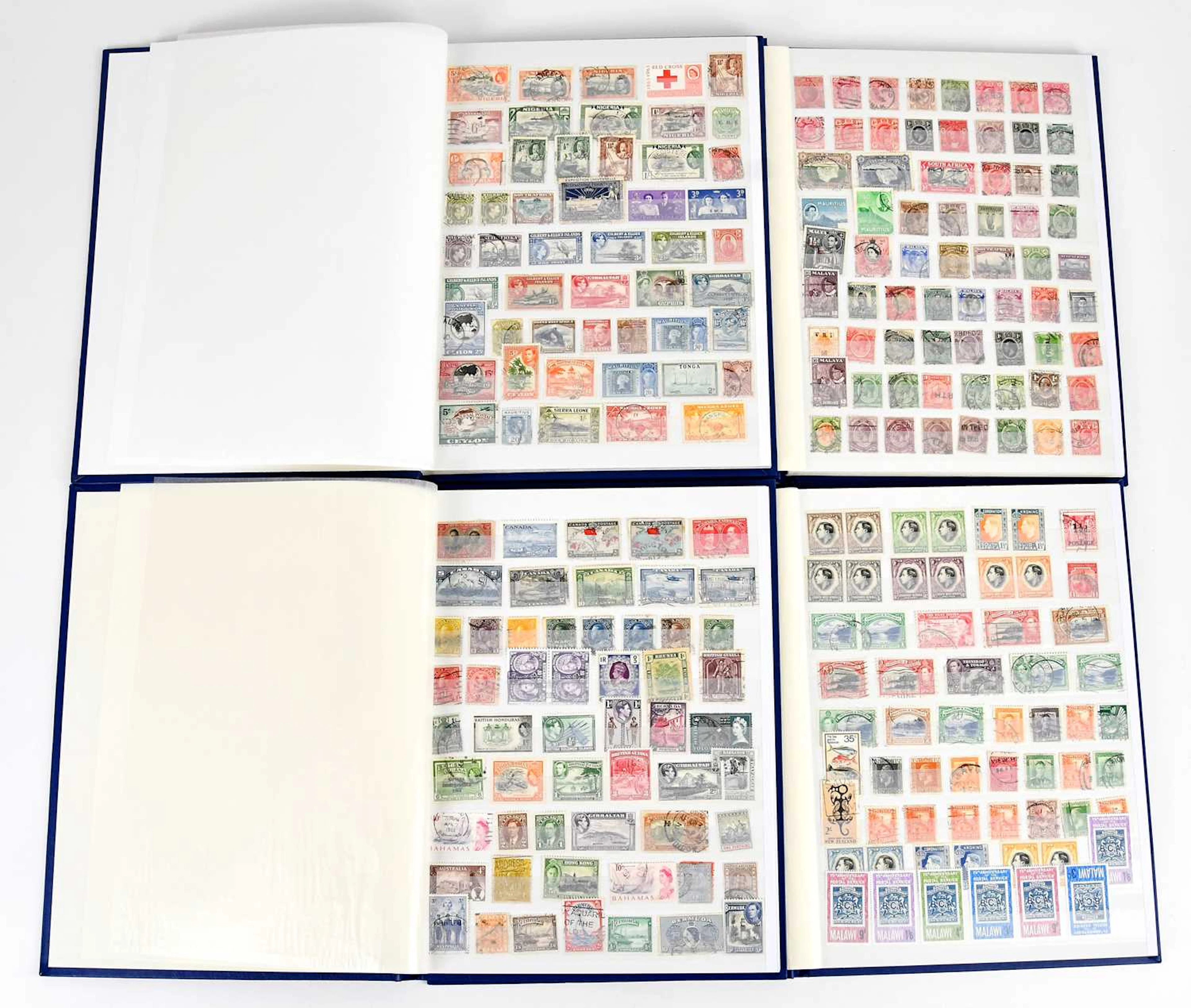 BRITISH COMMONWEALTH; four stock books of QV – 1960s