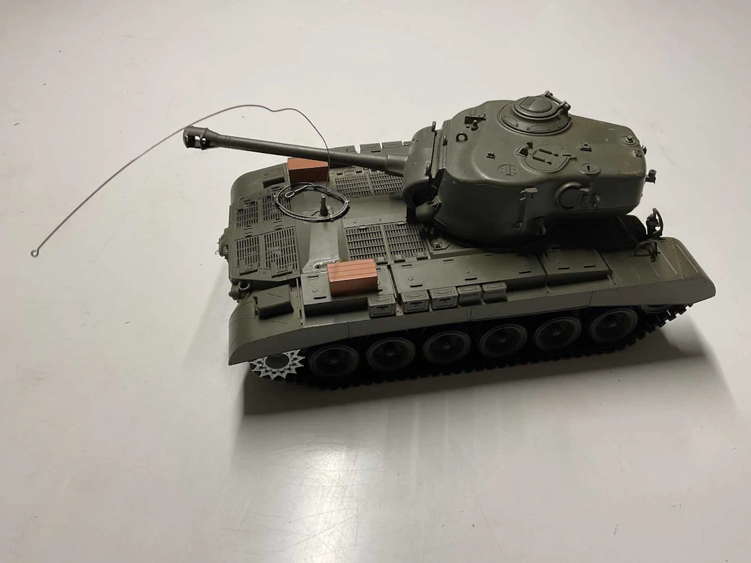 A remote controlled 1/16th scale American tank