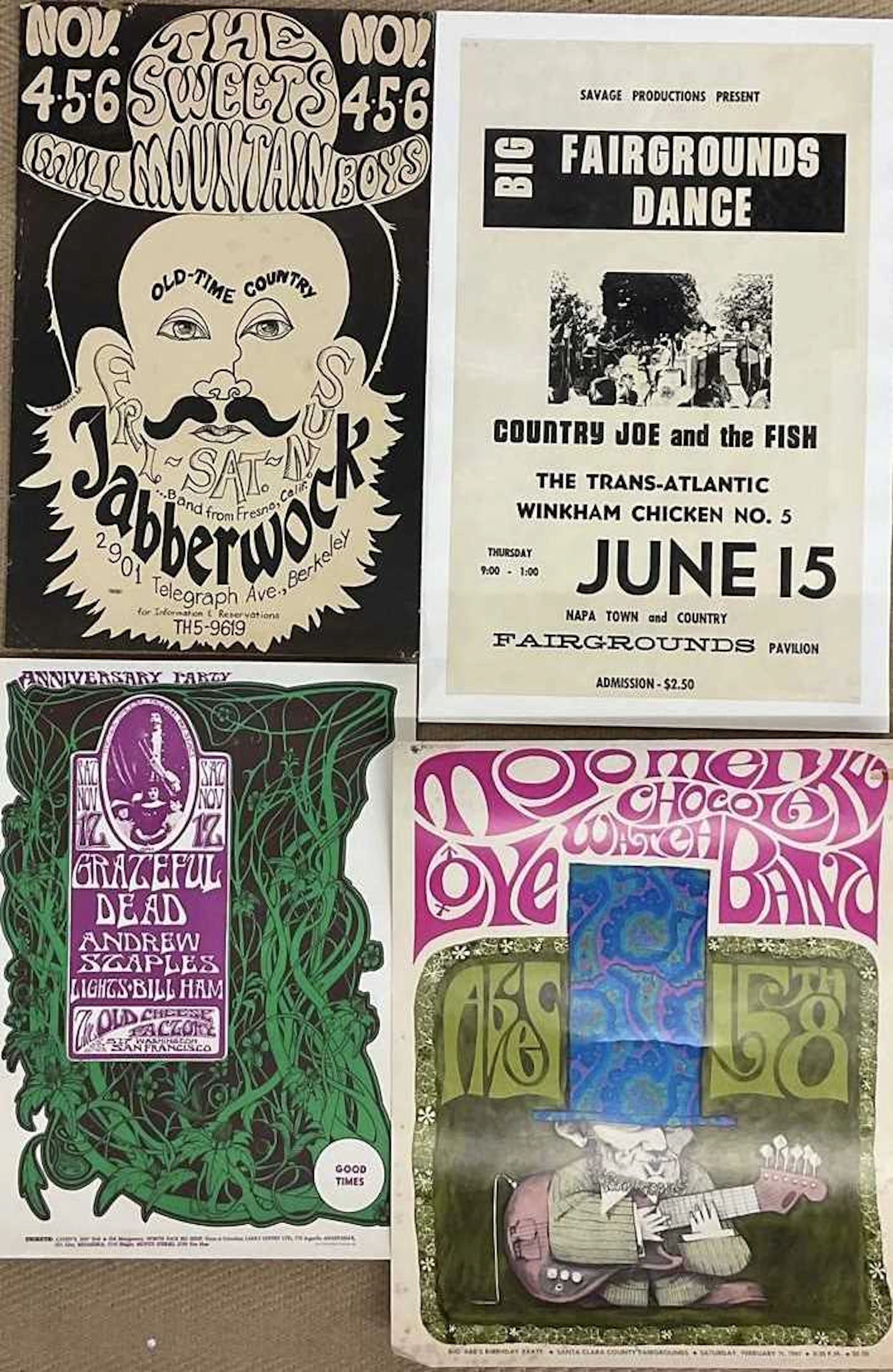 Four posters; The Sweets Mill Mountain Boys