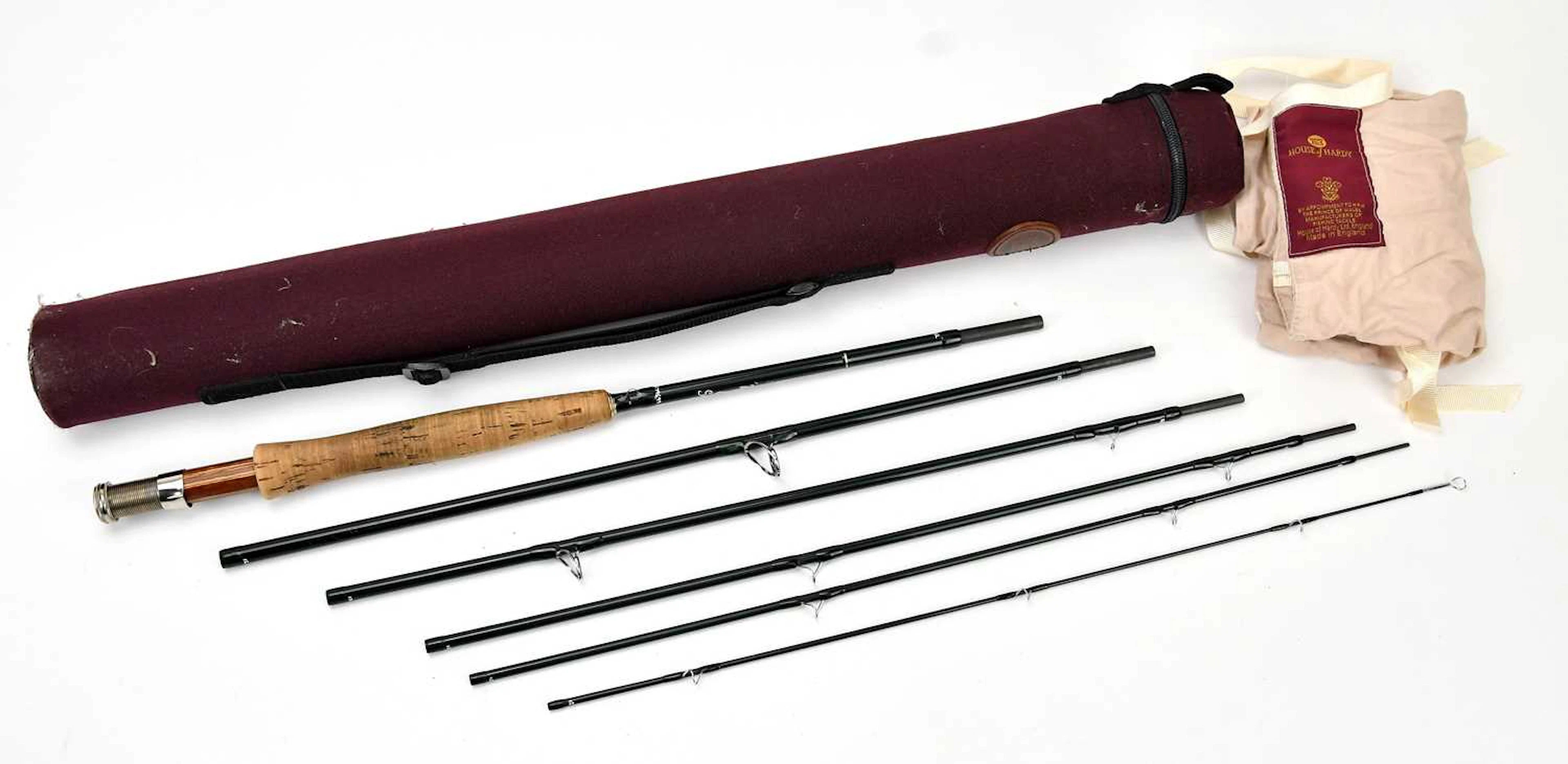 HARDY; a Gem six piece smuggler fishing rod in case