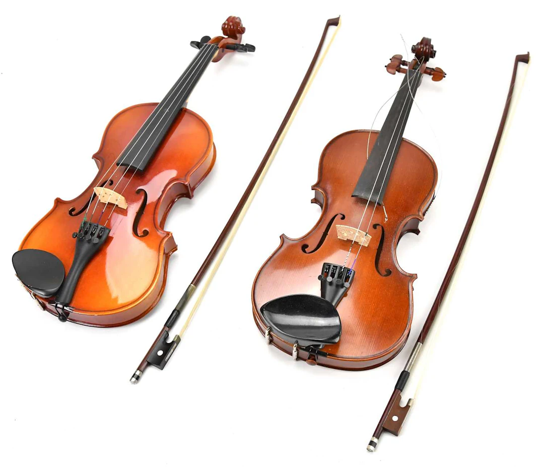 Two three-quarter size violins