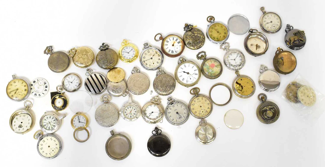 A watchmaker’s lot of pocket watches
