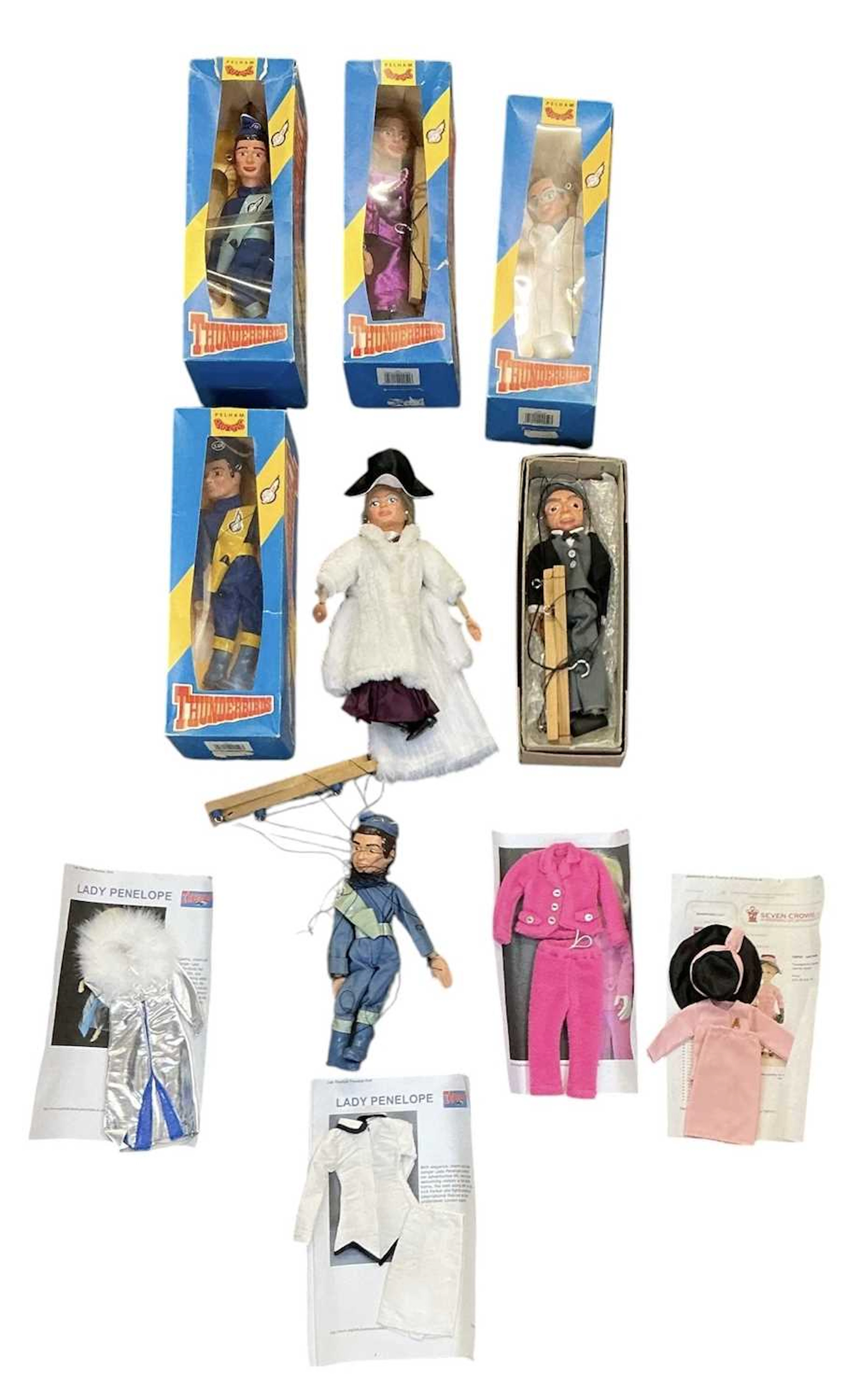 PELHAM PUPPETS; four assorted Thunderbirds related puppets
