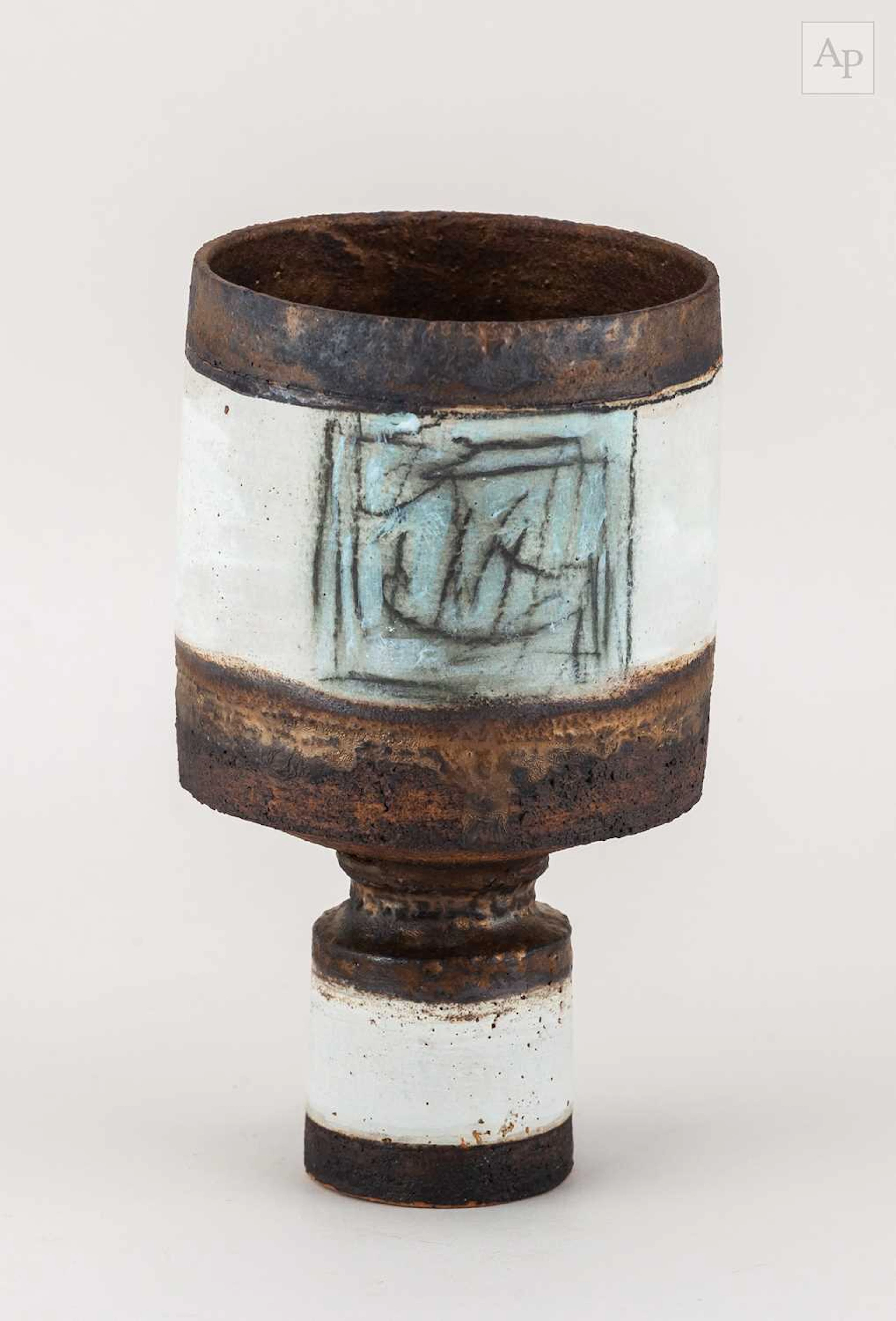 ROBIN WELCH (1936-2019); a cylindrical stoneware cup form...