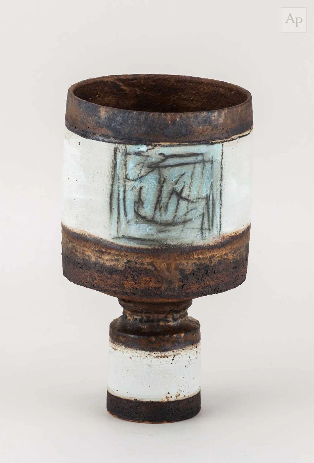 ROBIN WELCH (1936-2019); a cylindrical stoneware cup form...