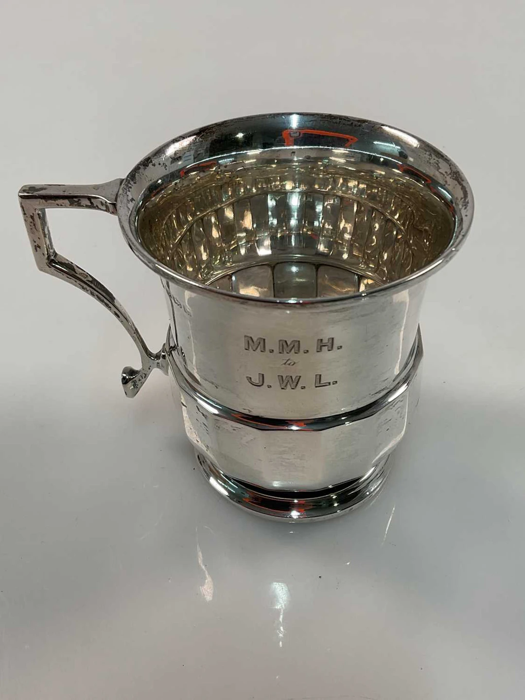 A George V hallmarked silver cup