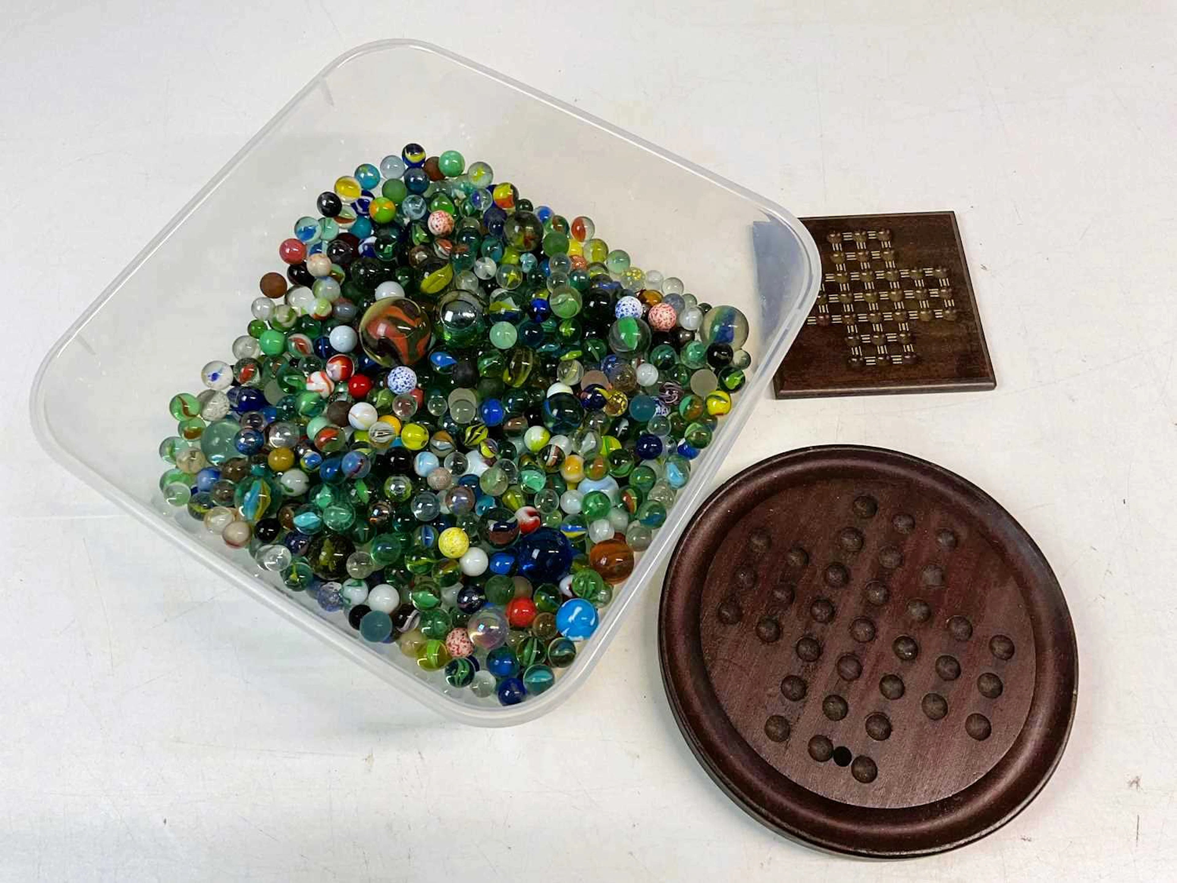 A large amount of marbles